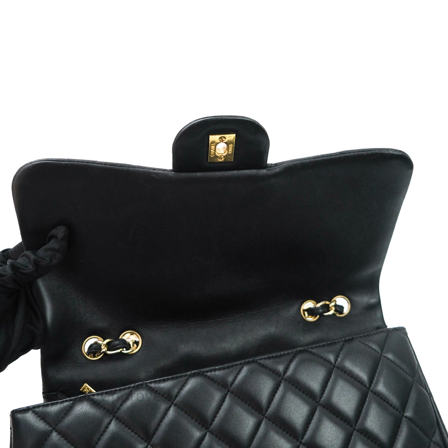 Chanel Jumbo Single Flap Black Lambskin Gold Hardware⁣⁣