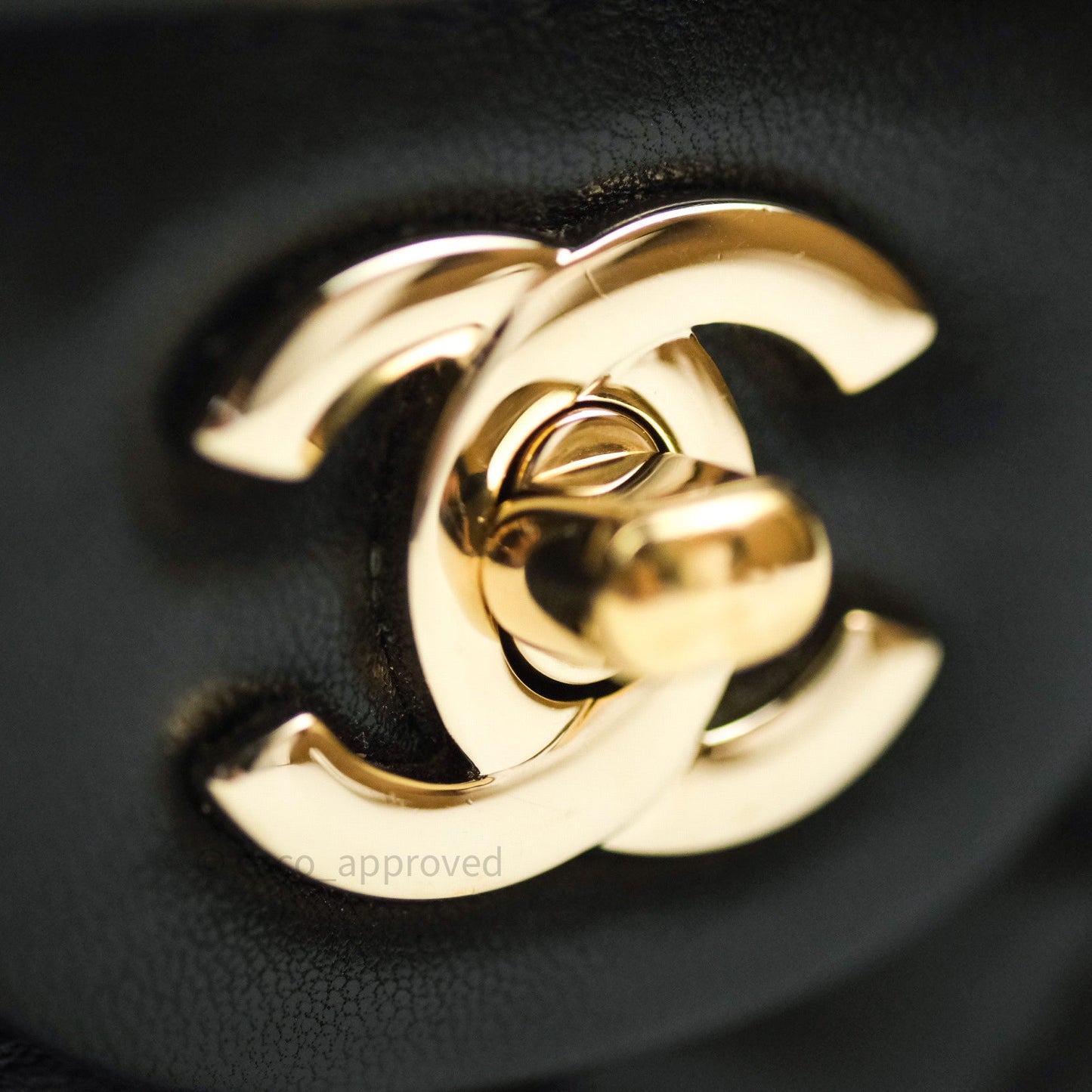 Chanel Quilted Mini Rectangular Black Lambskin Gold Hardware