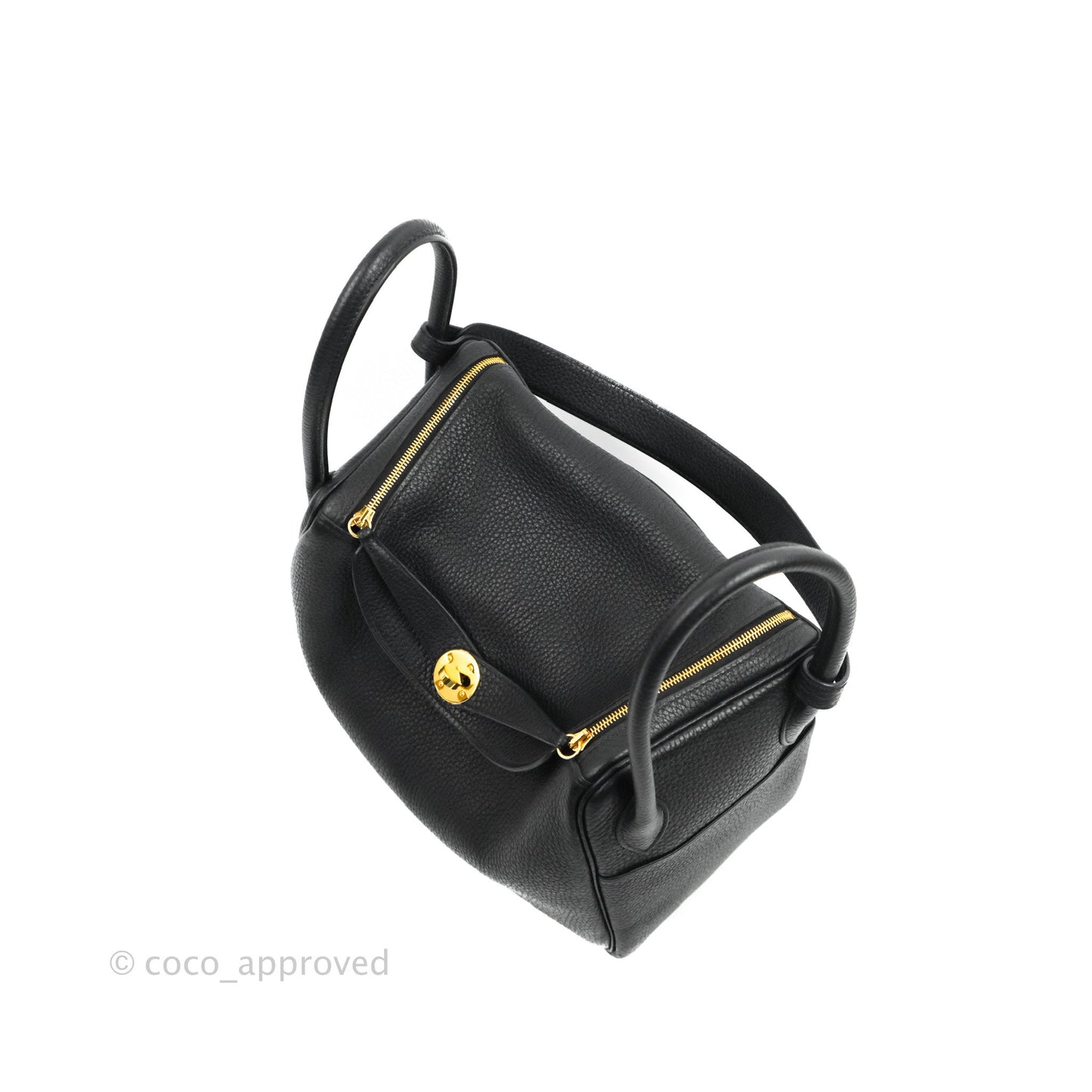 Hermès Lindy 26 Black Clemence Gold Hardware
