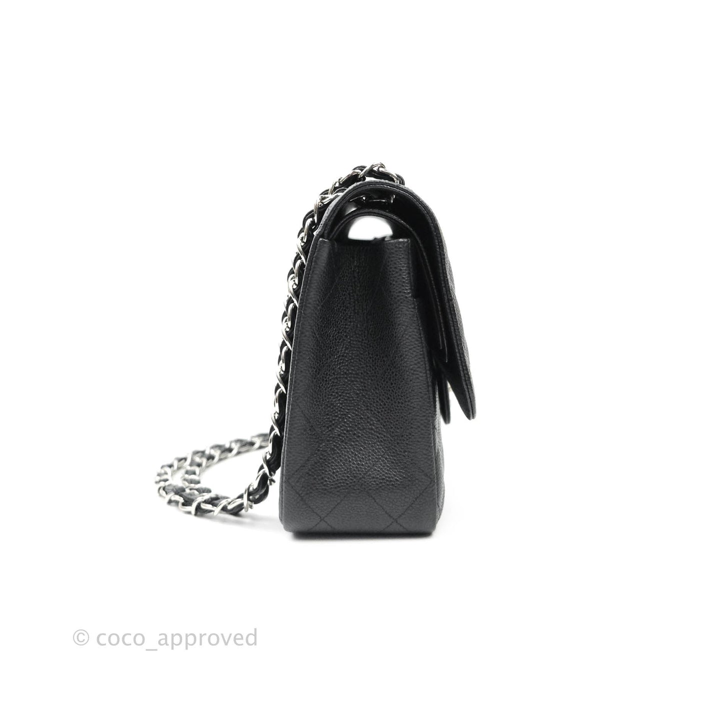 Chanel Jumbo Double Flap Black Caviar Silver Hardware⁣⁣