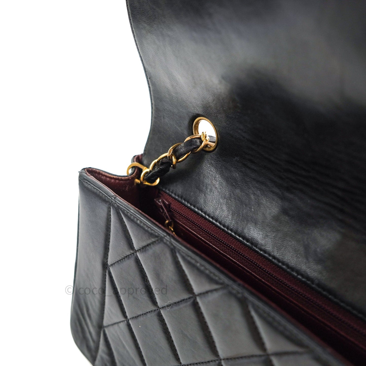 Chanel Black Quilted Lambskin Small Vintage Classic Diana Flap Bag