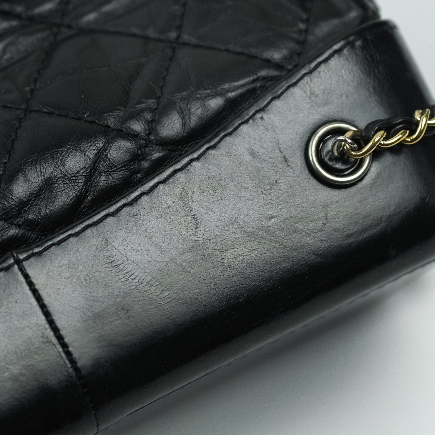 Chanel Gabrielle Backpack Black Aged Calfskin Small Black