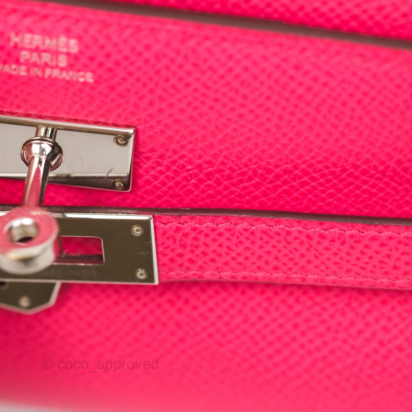 Hermès Small Kelly Wallet Rose Extreme I6 Epsom Palladium Hardware