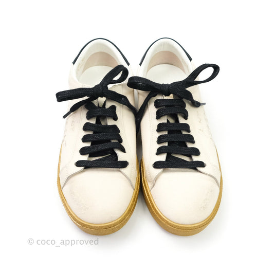 Saint Laurent Court Classic Worn-Look Sneakers⁣ Size 36.5