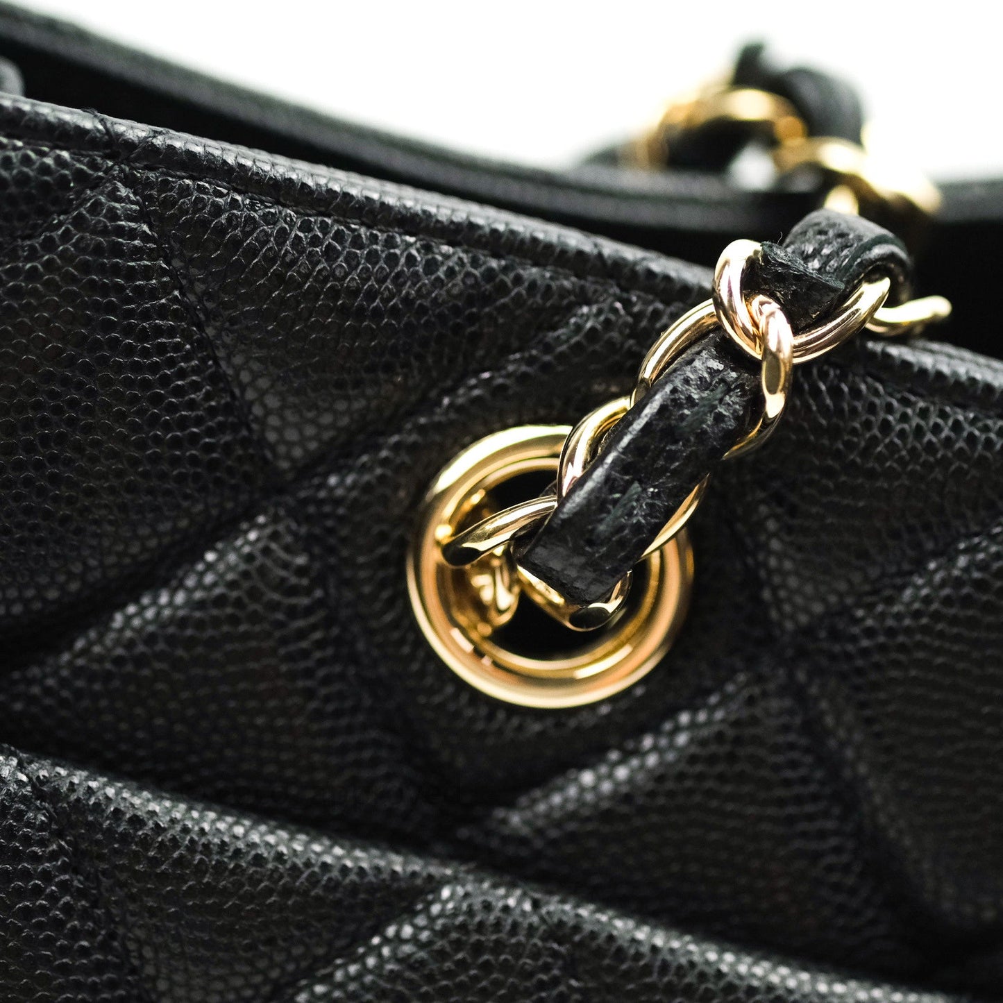 Chanel Quilted Timeless Tote Black Caviar Gold Hardware