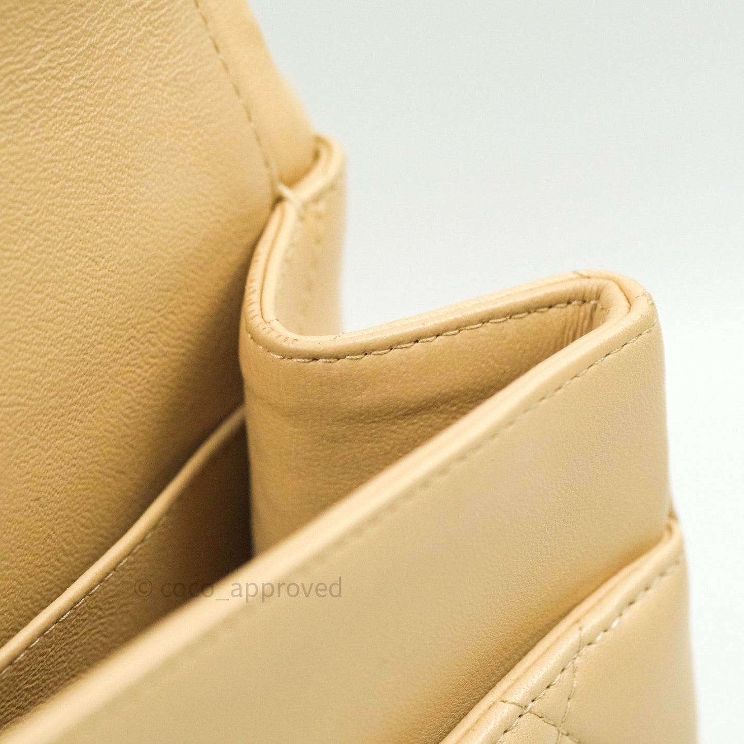 Chanel Classic Jumbo Double Flap Beige Lambskin Gold Hardware⁣⁣
