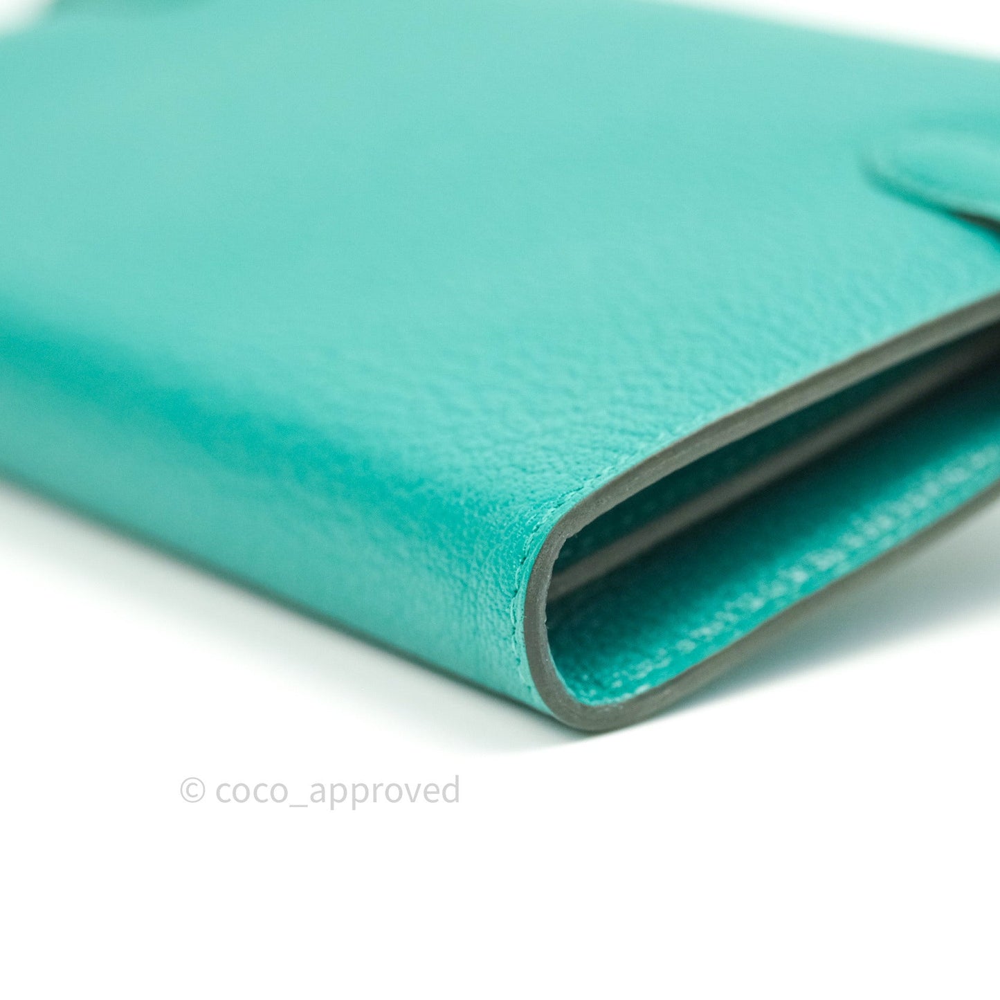 Hermès Chevre Mysore Kelly Wallet Vert Verone Gold Hardware