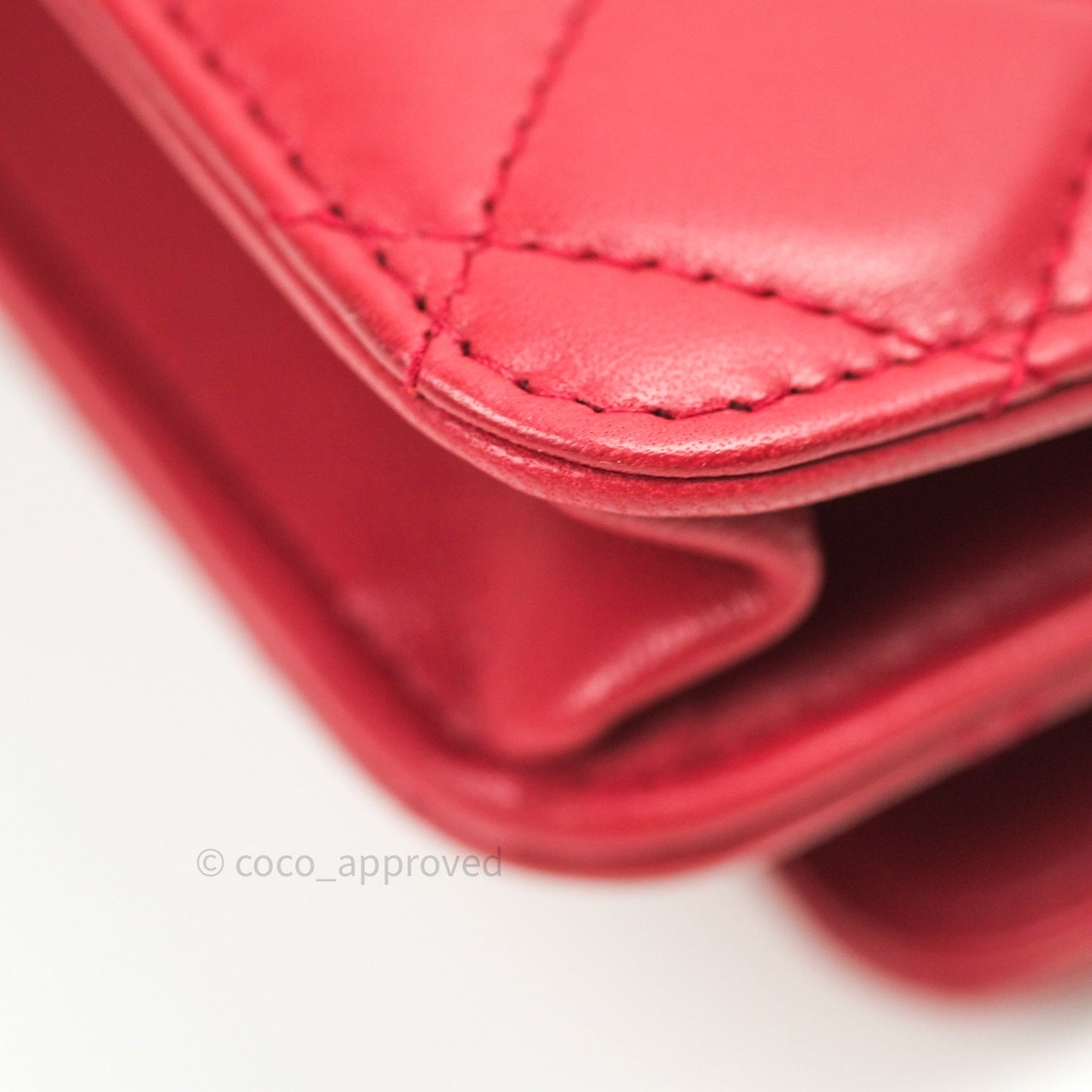 Chanel Trendy CC WOC Wallet on Chain Red Lambskin Gold Hardware