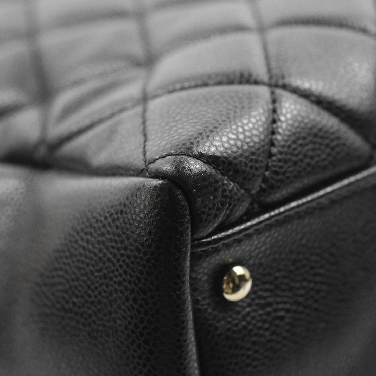Chanel XL Shopping Tote Black Caviar Silver Hardware