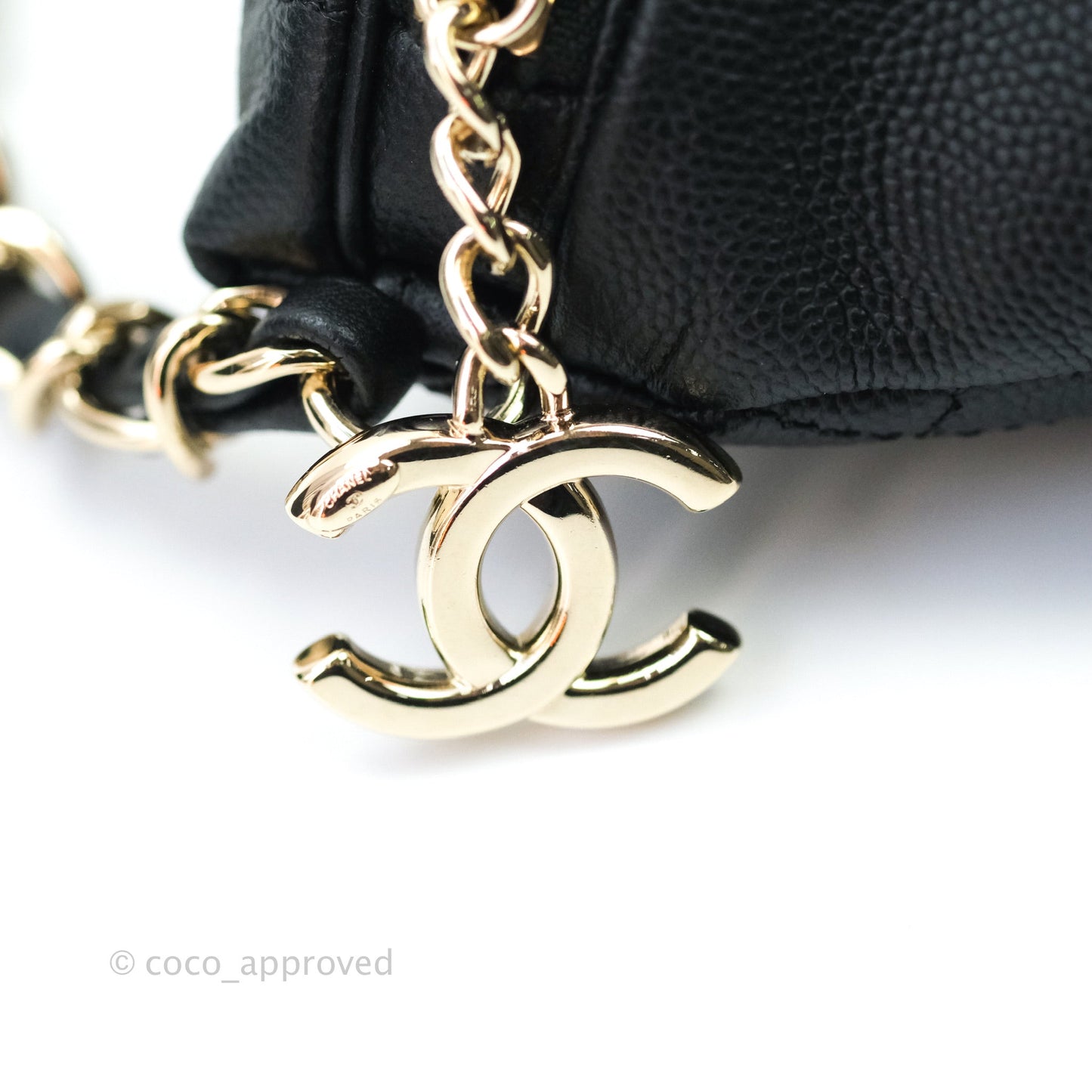 Chanel Quilted Business Affinity Waist Belt Bag Black Caviar Gold Hardware