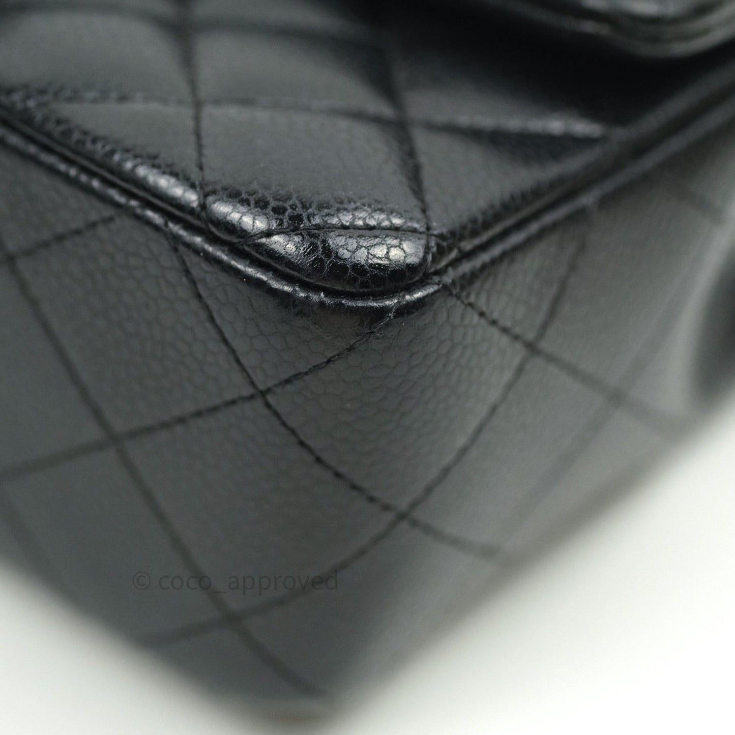 Chanel Quilted Mini Rectangular Black Caviar Silver Hardware