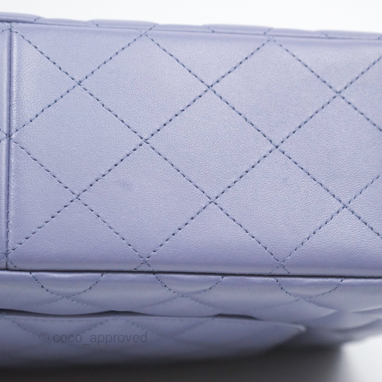 Chanel Jumbo Double Flap Lavender Blue Lambskin Silver Hardware⁣⁣