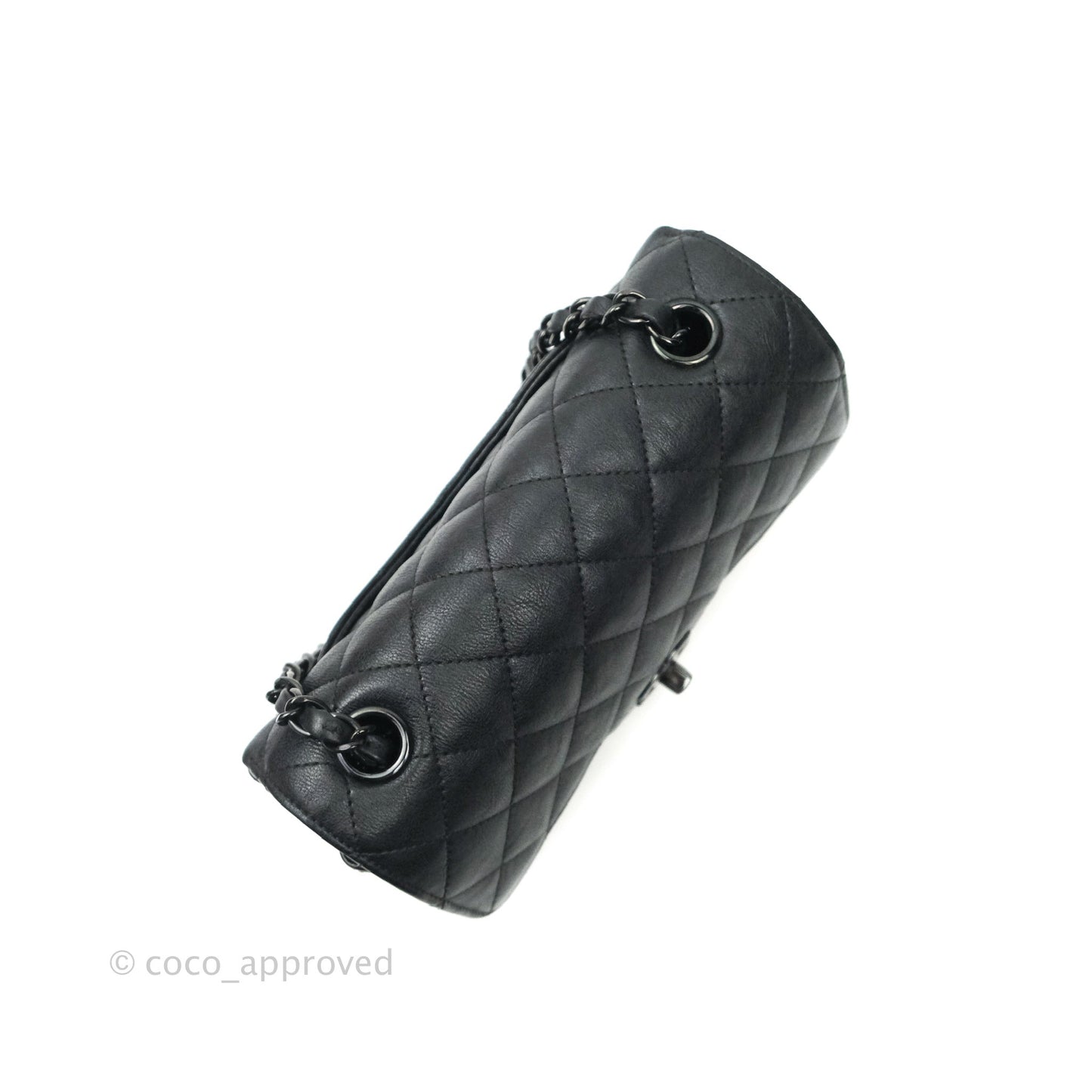 Chanel Quilted Mini Rectangular Flap So Black Crumpled Calfskin