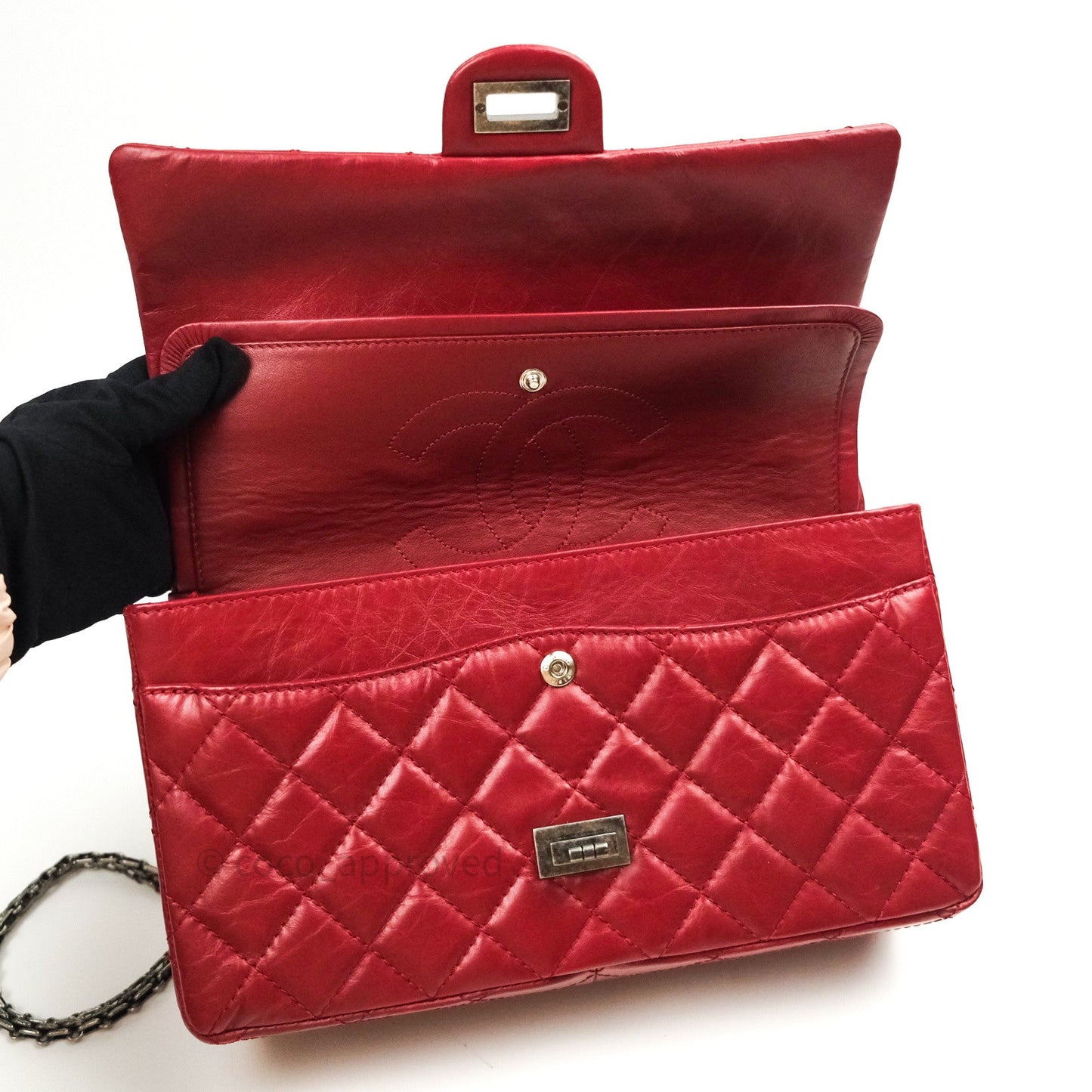 Chanel Reissue Quilted Aged Calfskin Dark Red Ruthenium Hardware 226