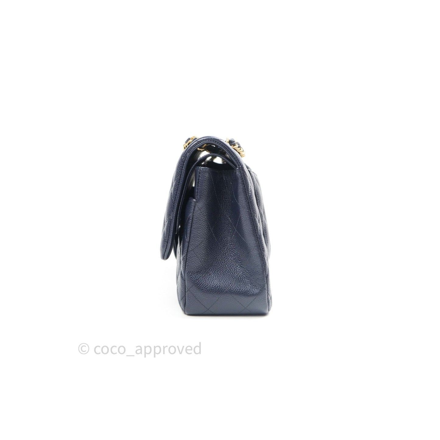 Chanel Jumbo Double Flap Navy Caviar Gold Hardware⁣⁣