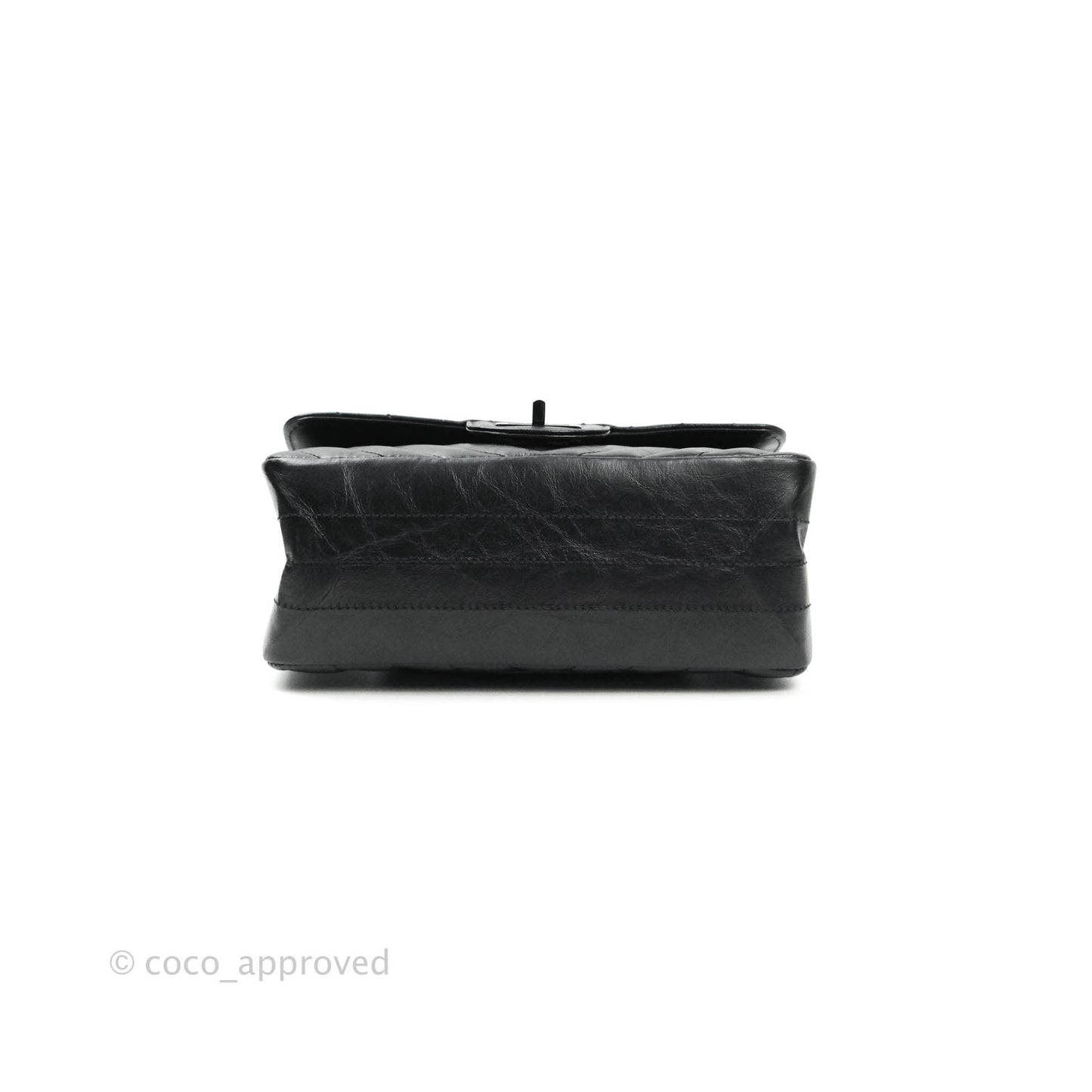 Chanel Mini Reissue 224 So Black Chevron Calfskin Black Hardware