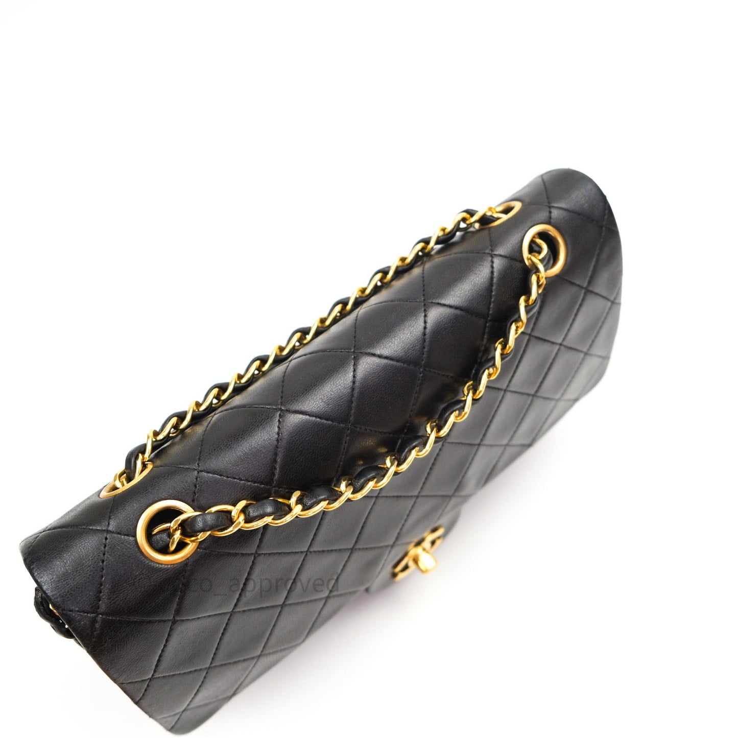 Chanel Vintage Classic Double Flap M/L Black Lambskin 24K Gold Hardware