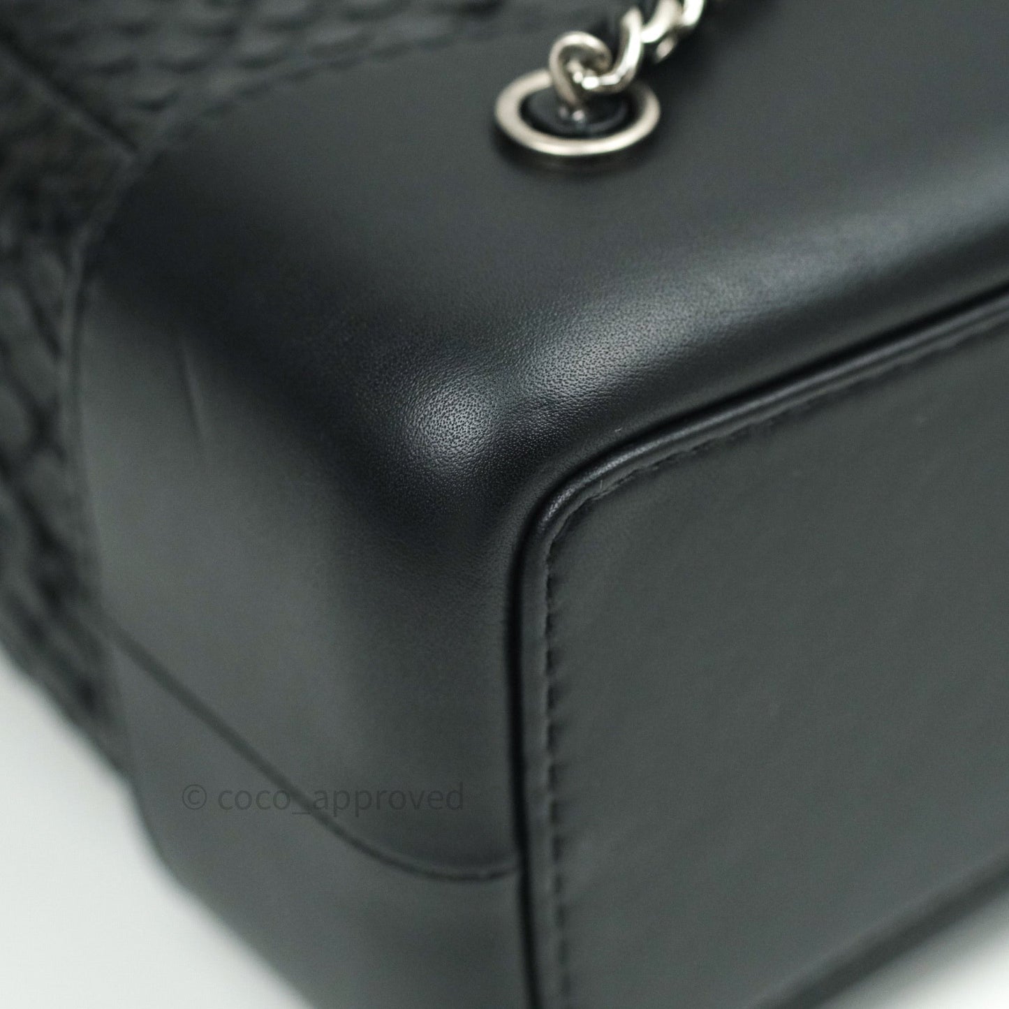 Chanel Gabrielle Backpack Black Python Small Black Mixed Hardware