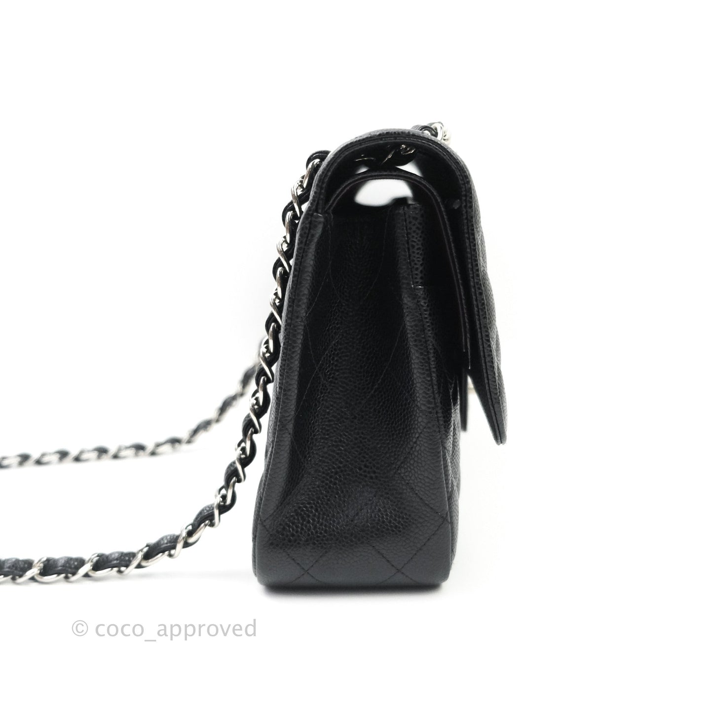 Chanel Jumbo Double Flap Black Caviar Silver Hardware⁣⁣