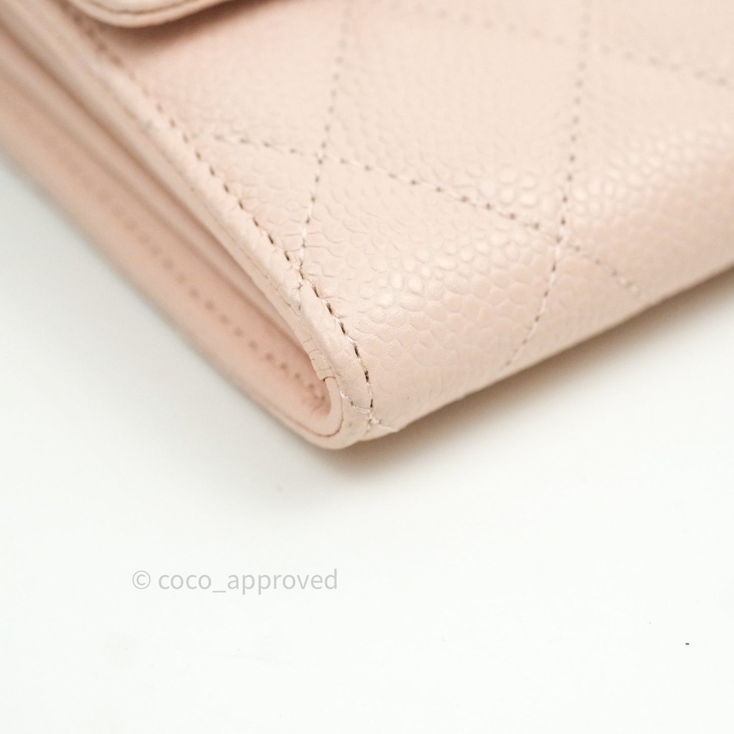 Chanel Sakura Pink Caviar Silver Hardware Long Wallet