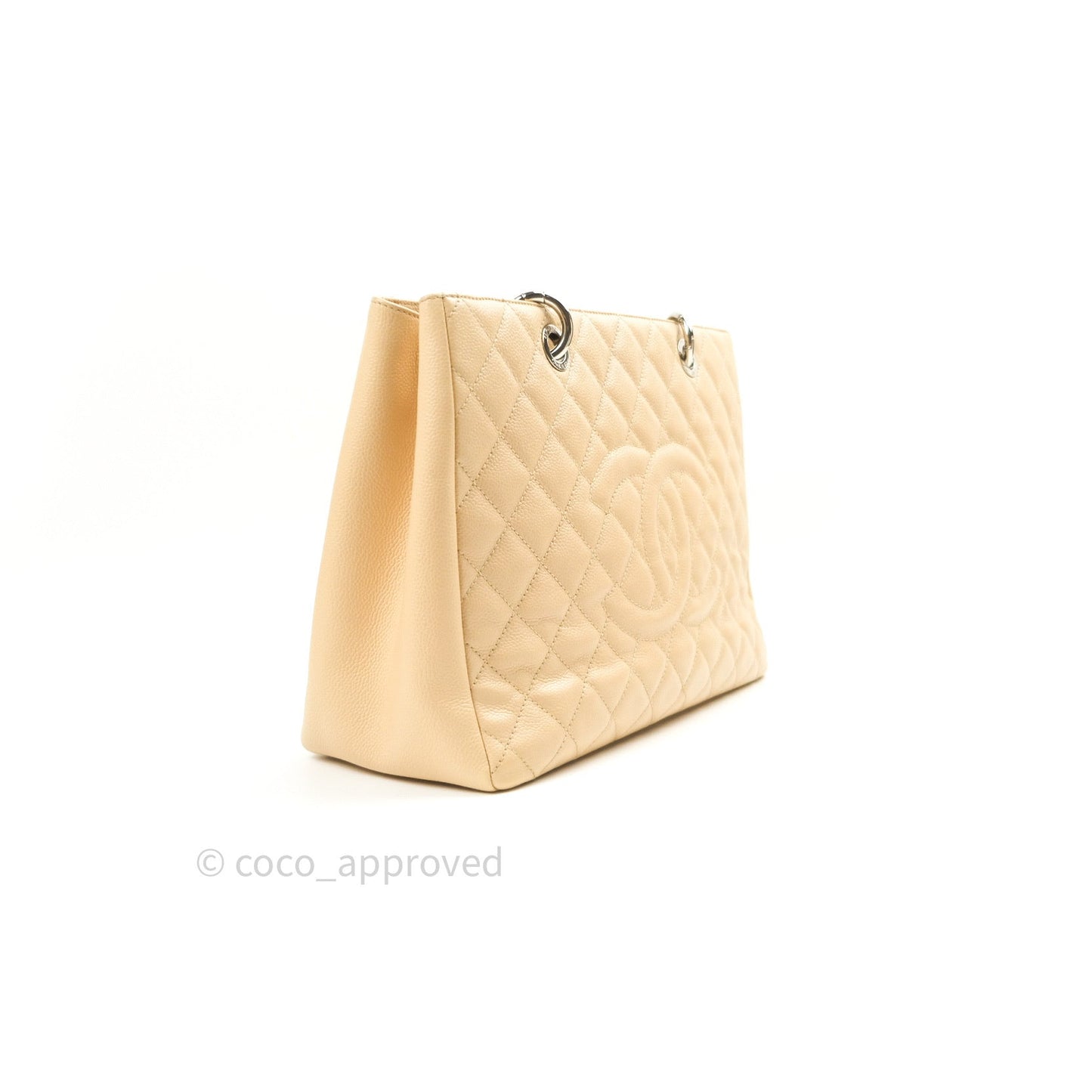 Chanel GST Beige Caviar Silver Hardware