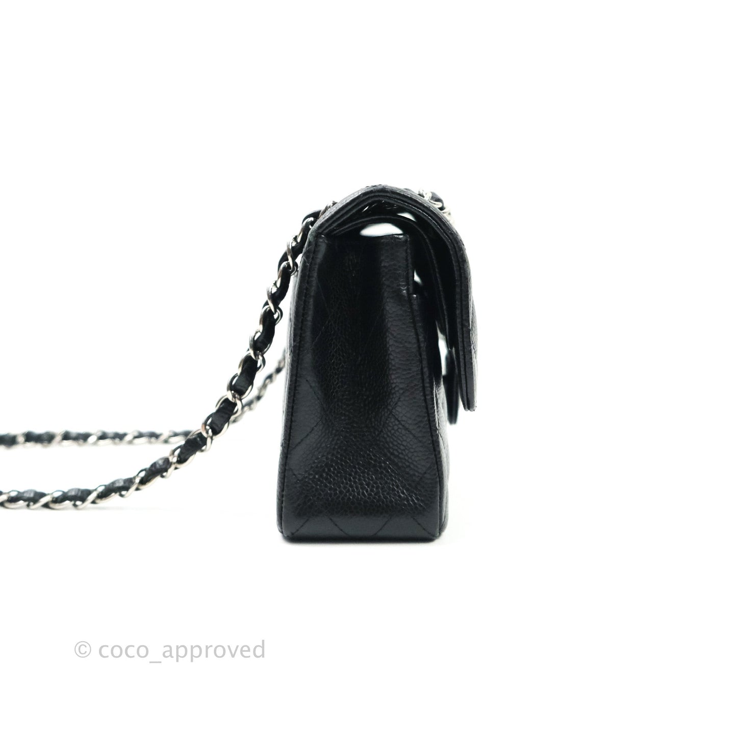 Chanel Classic Small S/M Flap Black Caviar Silver Hardware