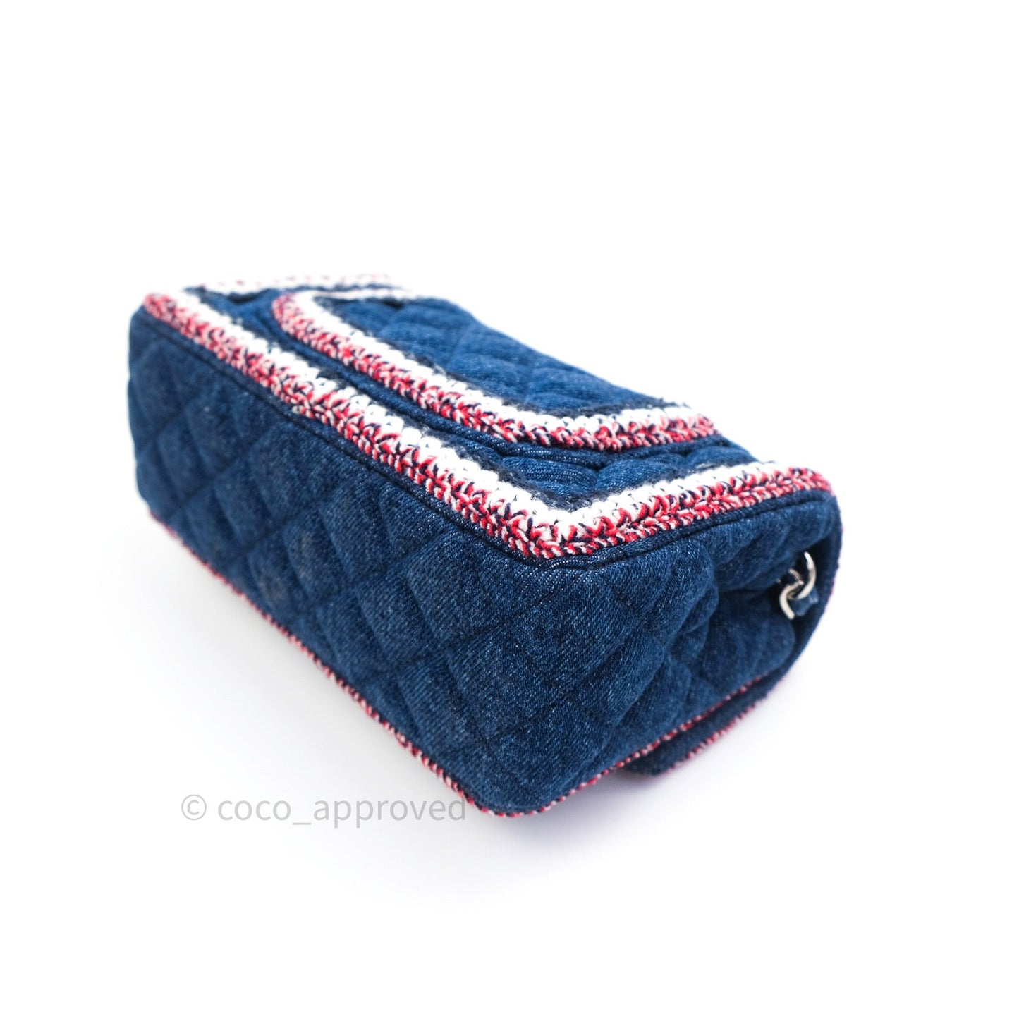 Chanel Quilted Mini Rectangular Denim Braided Classic Flap Bag