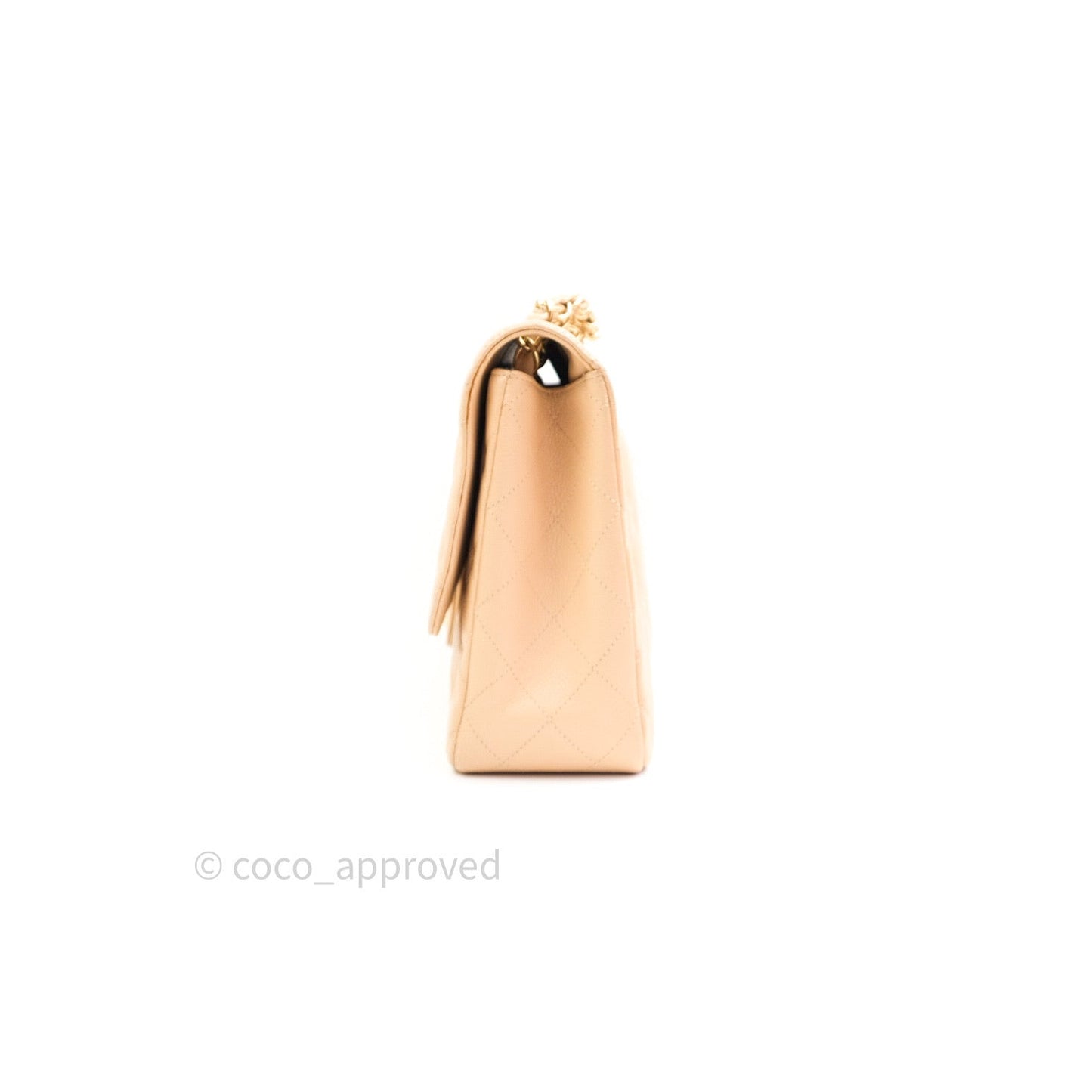Chanel Classic Jumbo Single Flap Beige Caviar Gold Hardware⁣⁣