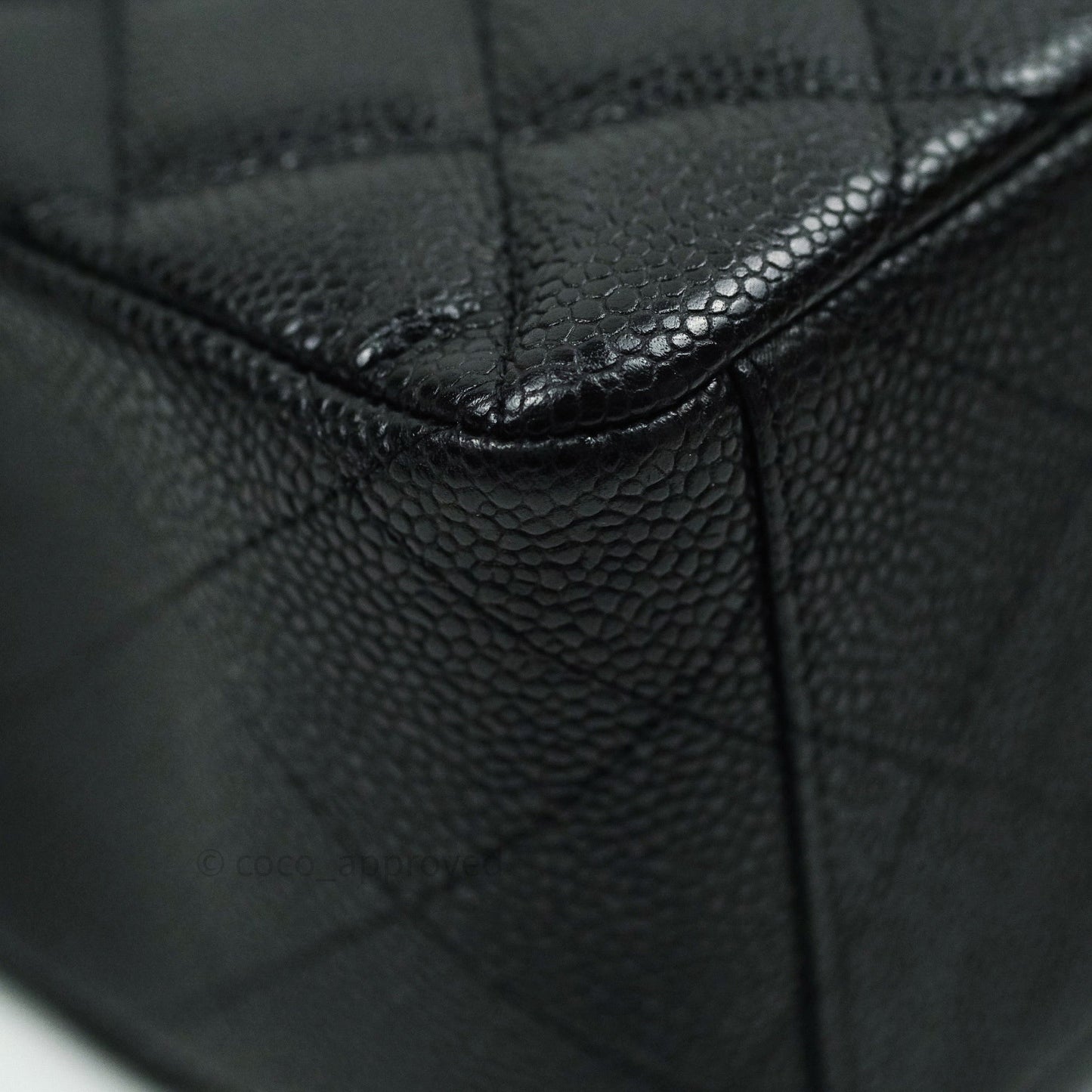 Chanel Classic Maxi Single Flap Quilted Black Caviar Silver Hardware