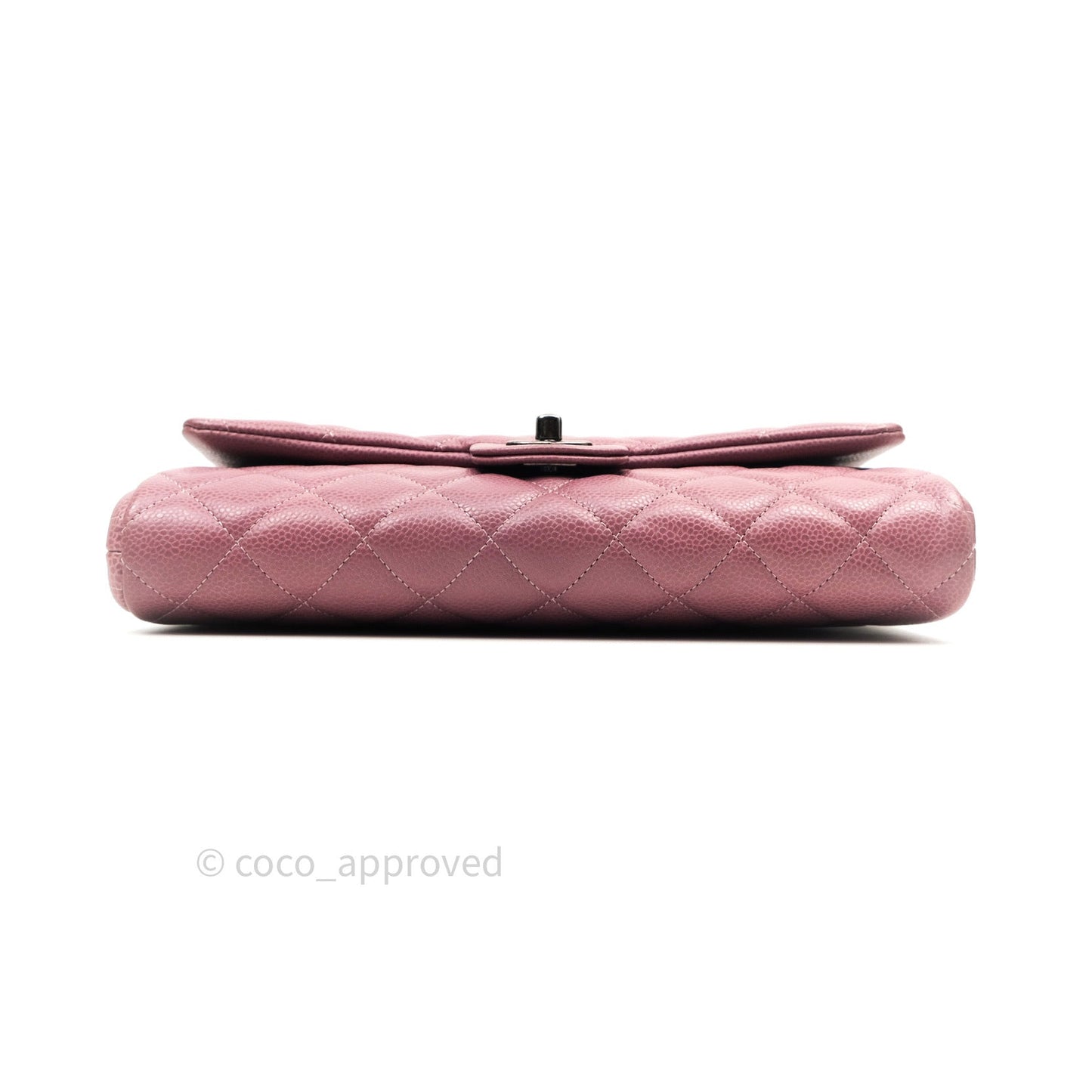 Chanel Quilted Clutch with Chain Pink Mauve Ruthenium Hardware