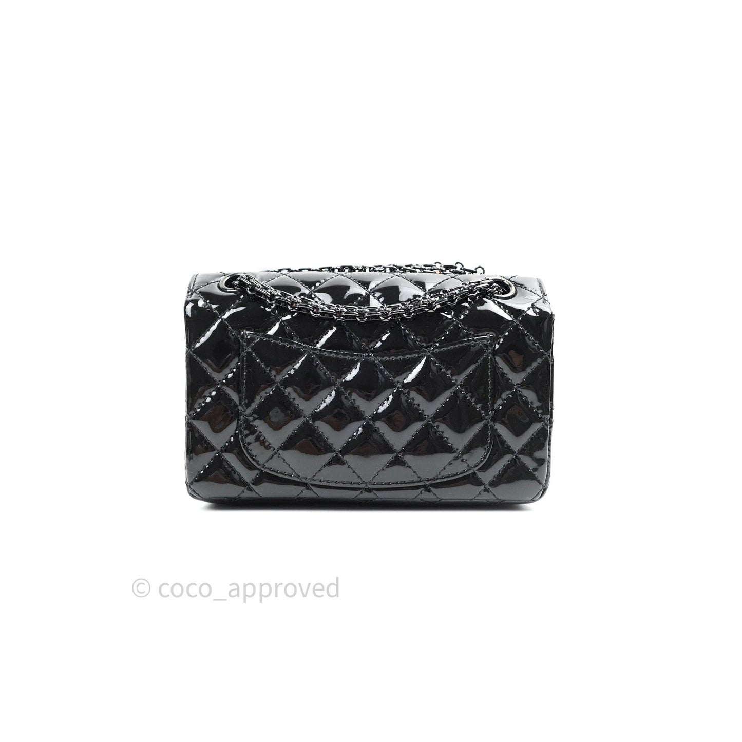 Chanel Mini Reissue 224 So Black Patent Black Hardware