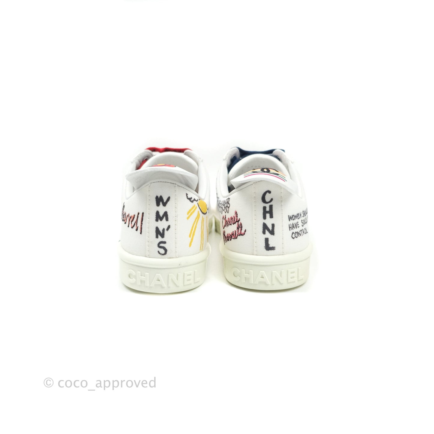 Chanel x Pharrell Williams Calfskin Womens Sneakers 38 White