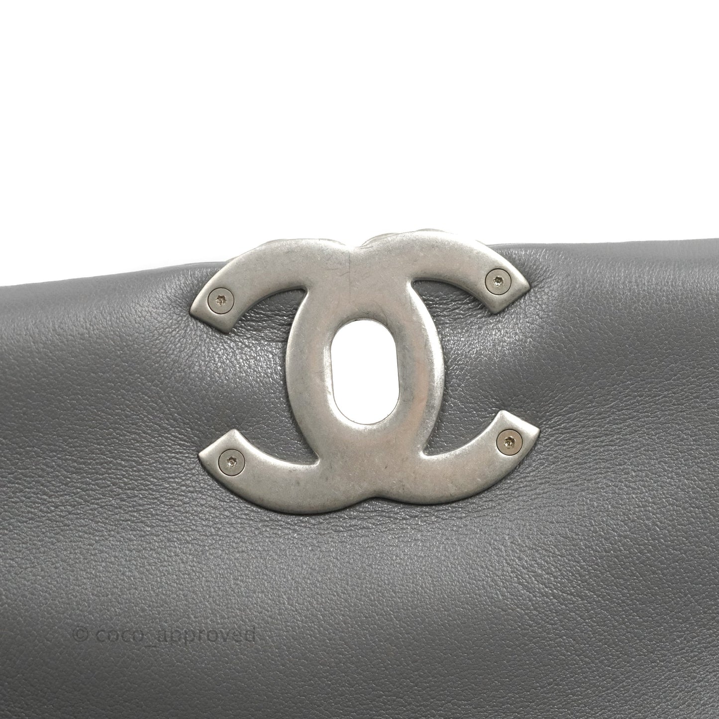 Chanel 19 Small Dark Grey Mixed Hardware