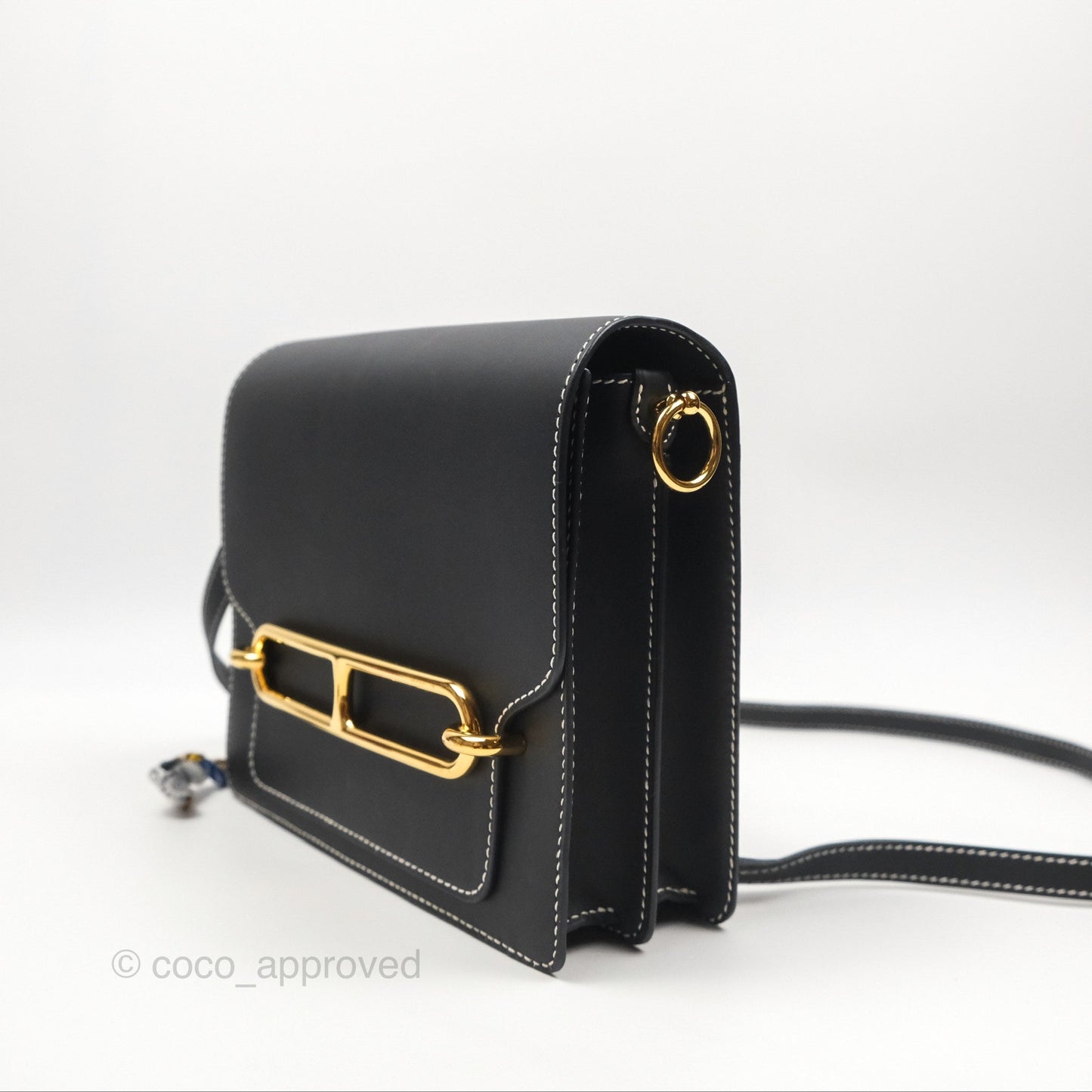 Hermès Roulis 23 Noir 89 Sombrero Gold Hardware