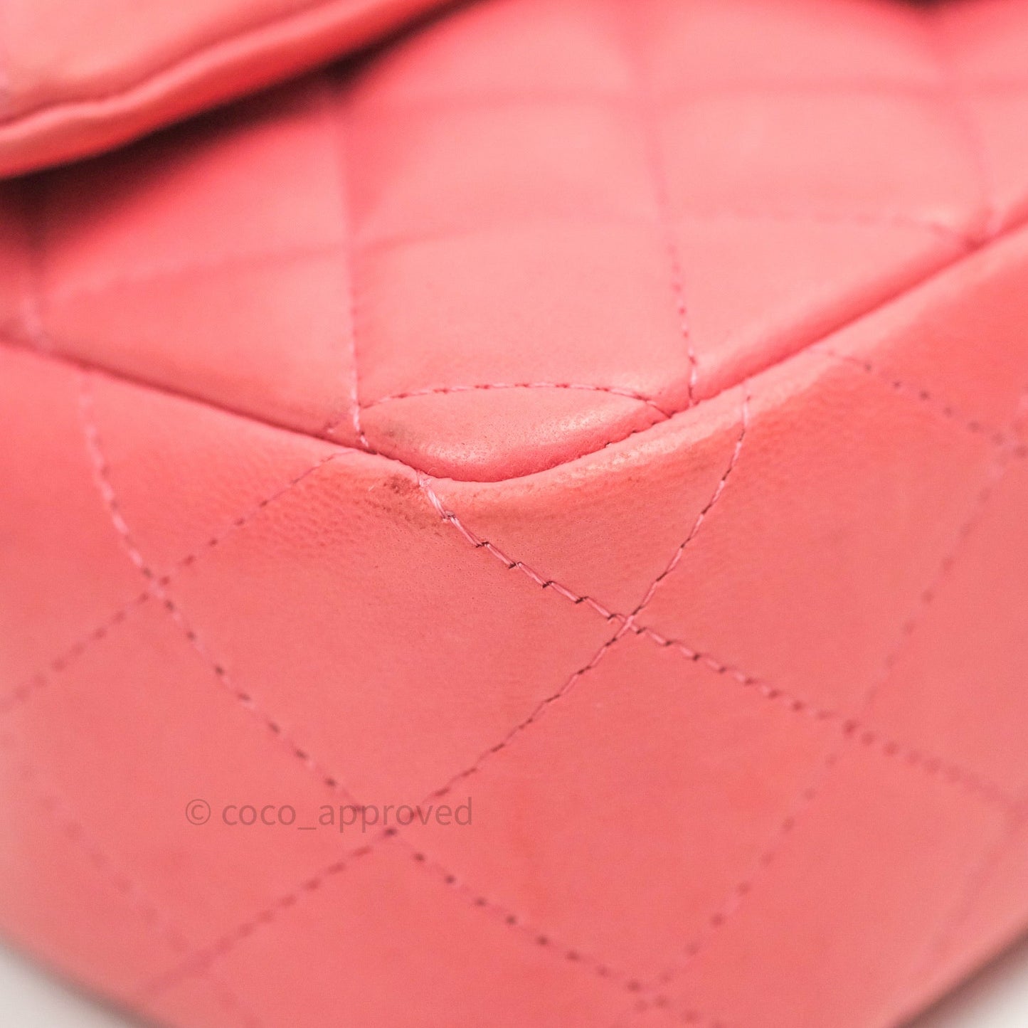 Chanel Quilted Mini Rectangular Pink Lambskin Silver Hardware