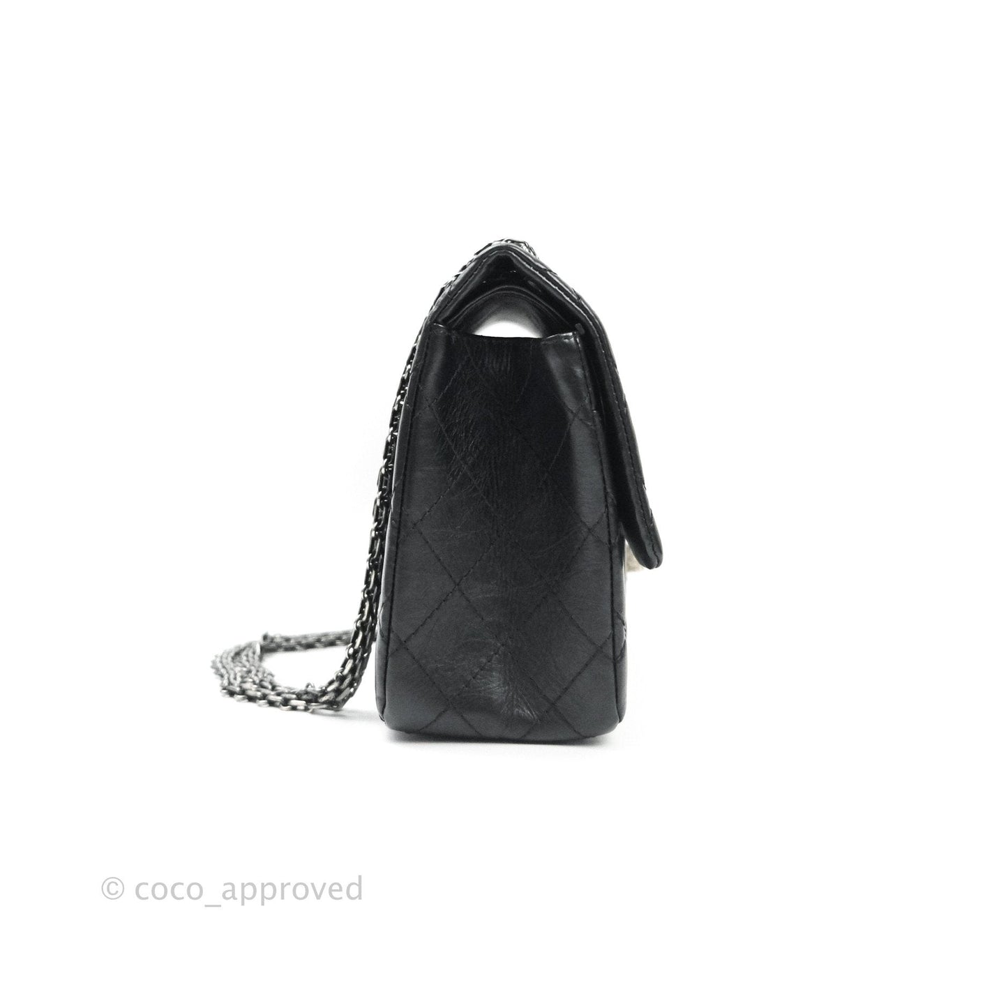 Chanel Reissue Quilted Aged Calfskin Black Ruthenium Hardware 226