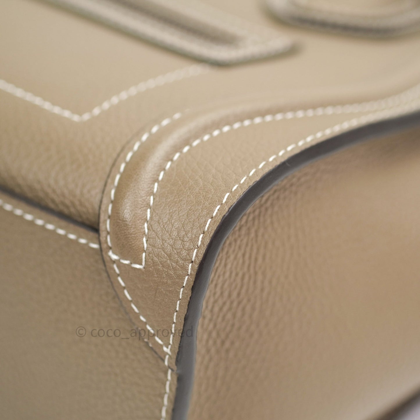 Celine Nano Luggage in Souris Drummed Calfskin