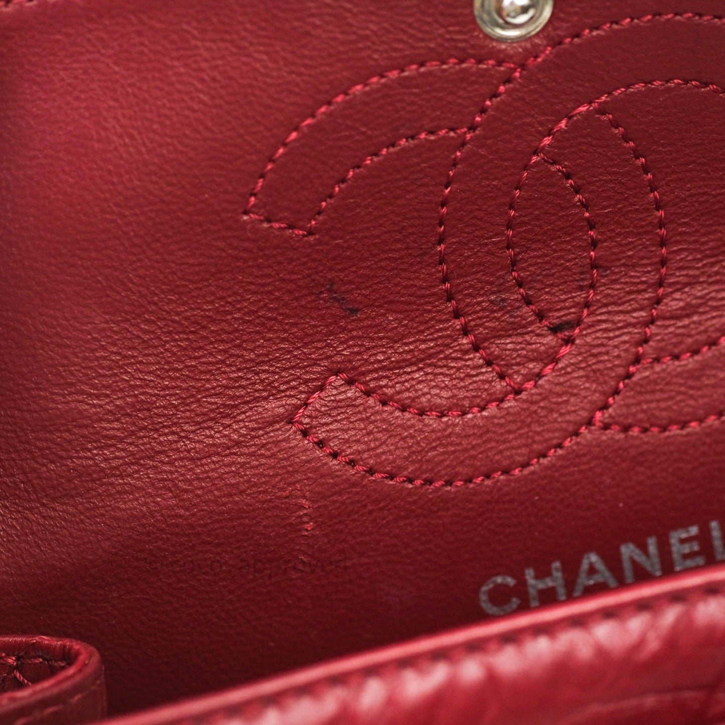 Chanel Mini Reissue 224 Dark Red Aged Calfskin Ruthenium Hardware