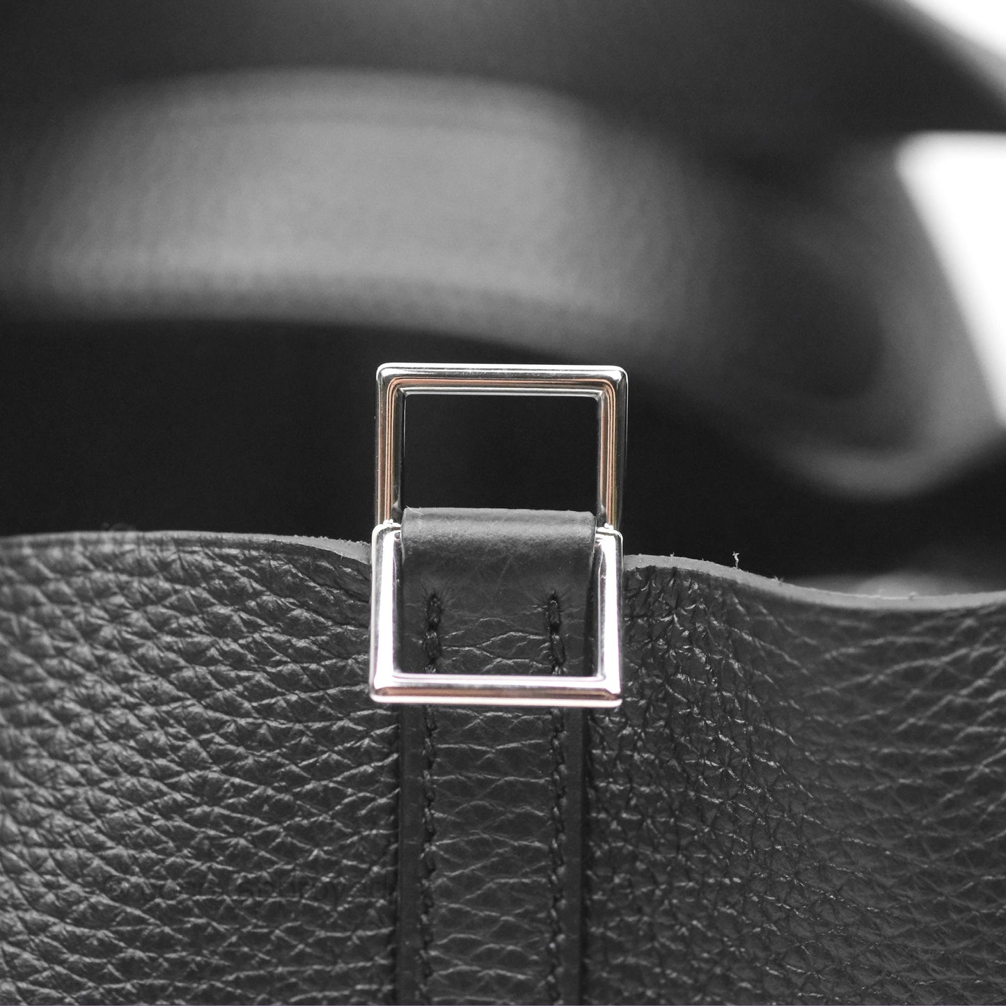 Hermès Picotin 22 Black Noir 89 Clemence Palladium Hardware