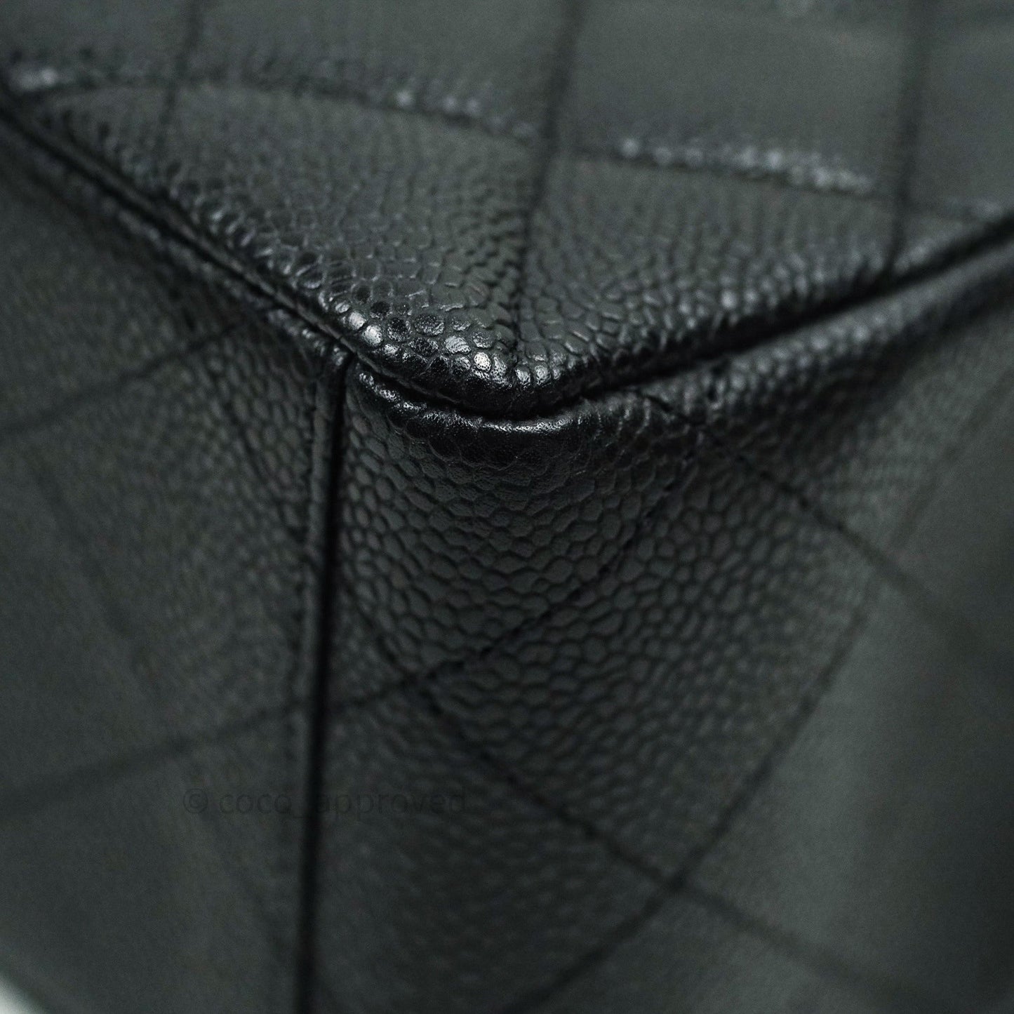 Chanel Classic Maxi Single Flap Quilted Black Caviar Silver Hardware