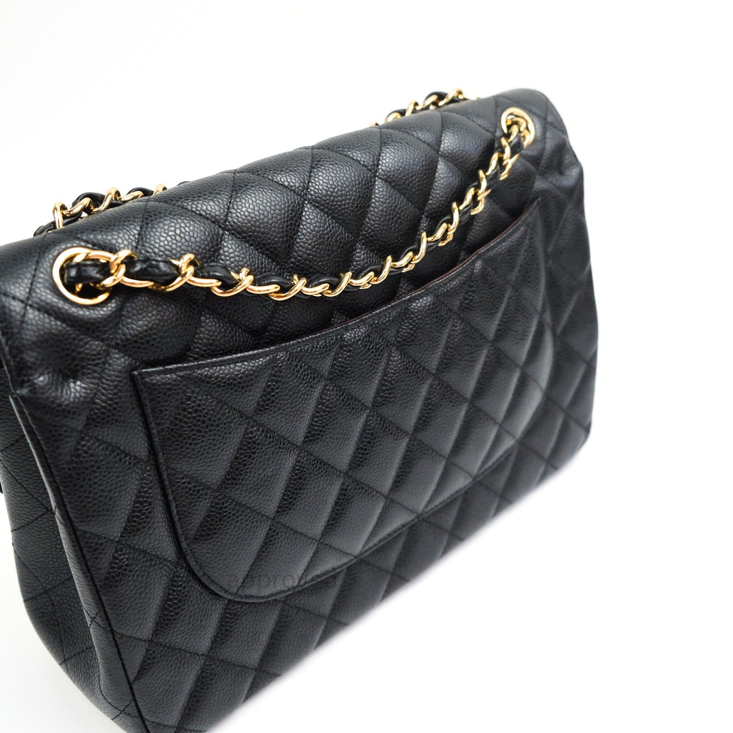 Chanel Classic Jumbo Double Flap Black Caviar Gold Hardware⁣⁣