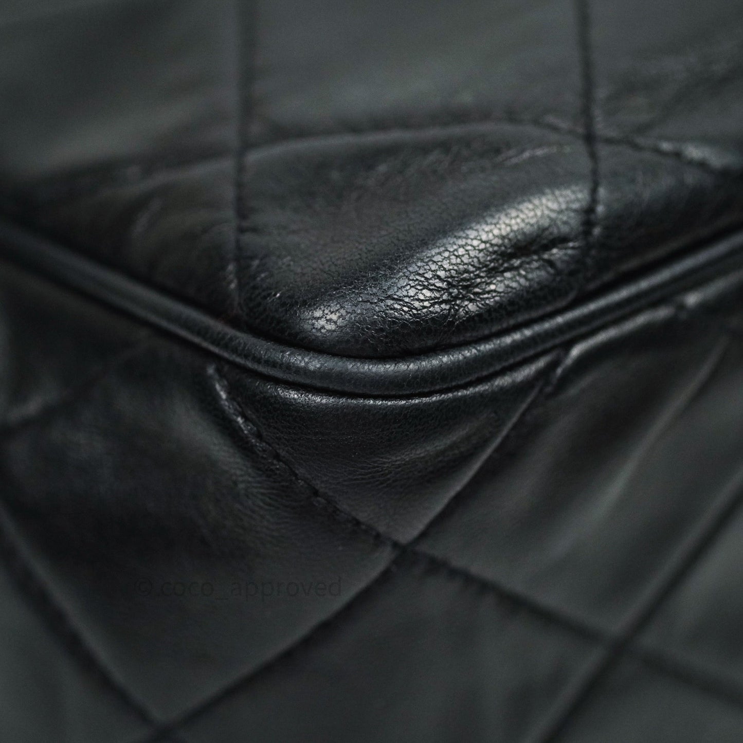 Chanel Black Quilted Lambskin Vintage Classic Camera Bag 24K Gold Hardware
