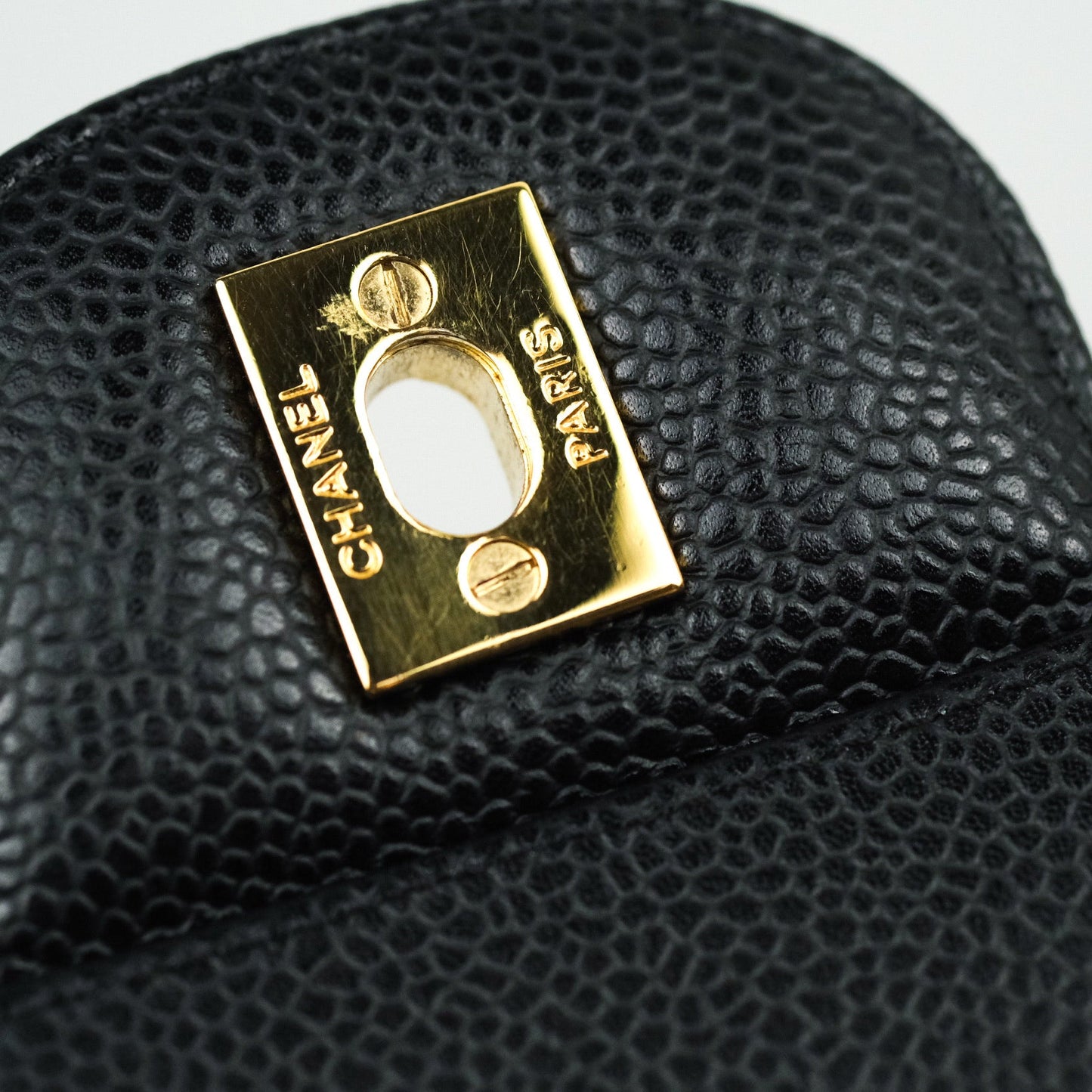 Chanel Classic Maxi Single Flap Quilted Black Caviar Gold Hardware
