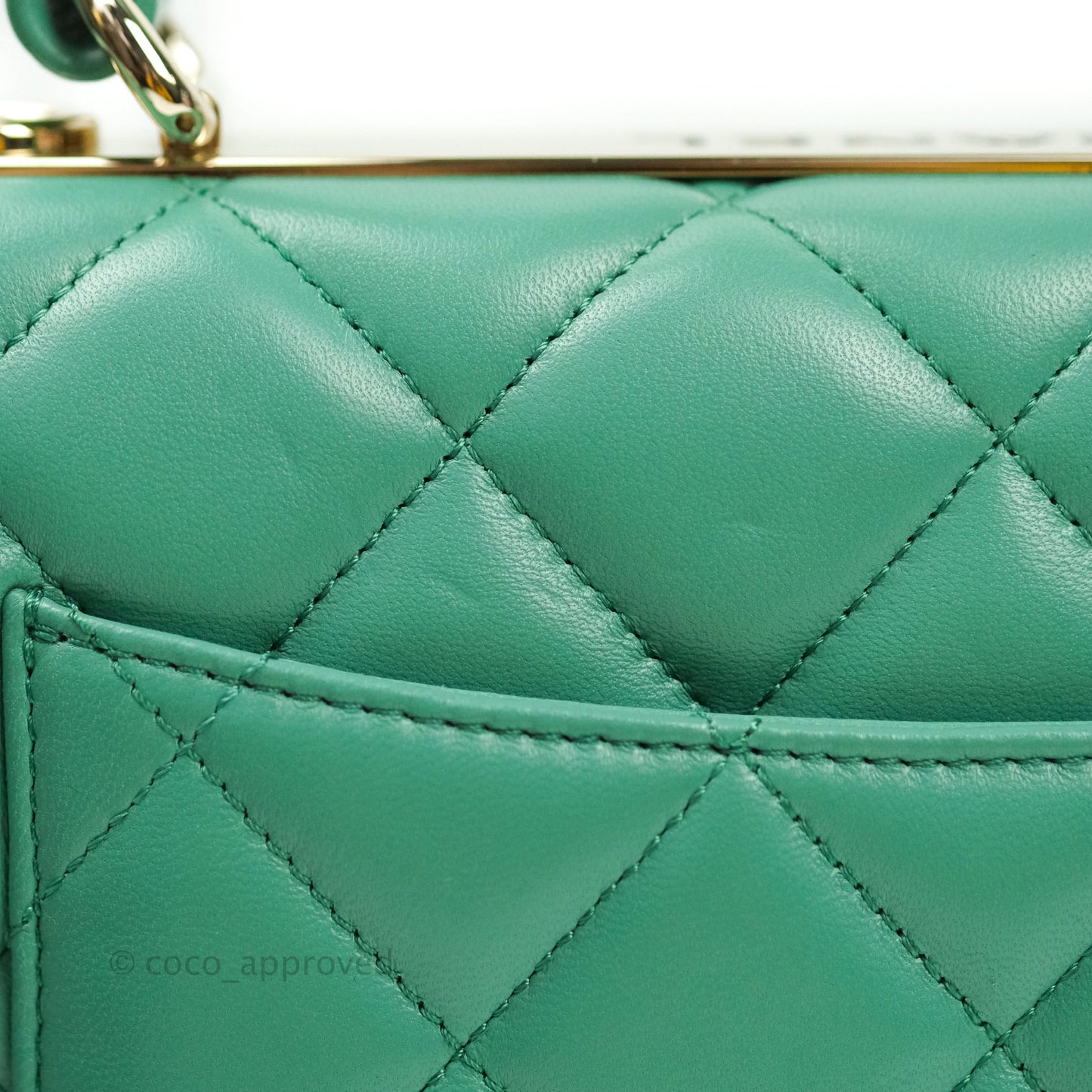 Chanel Trendy CC Small Mint Green Lambskin Gold Hardware