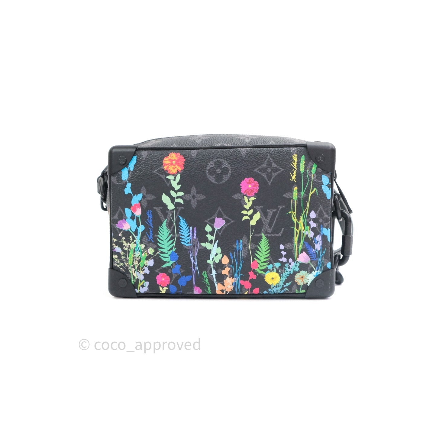 Lous Vuitton Monogram Flower Print Mini Soft Trunk Eclipse
