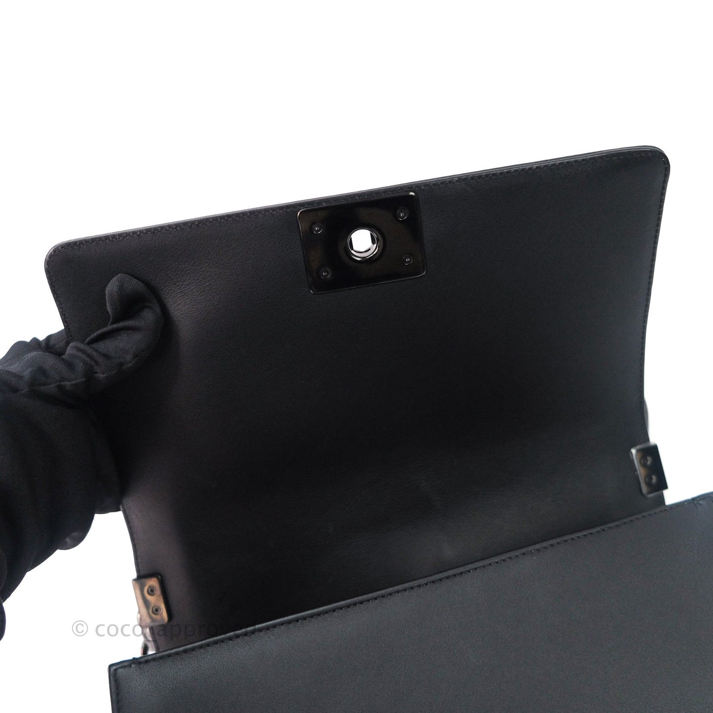 Chanel Quilted Medium Calfskin Boy Flap So Black Hardware