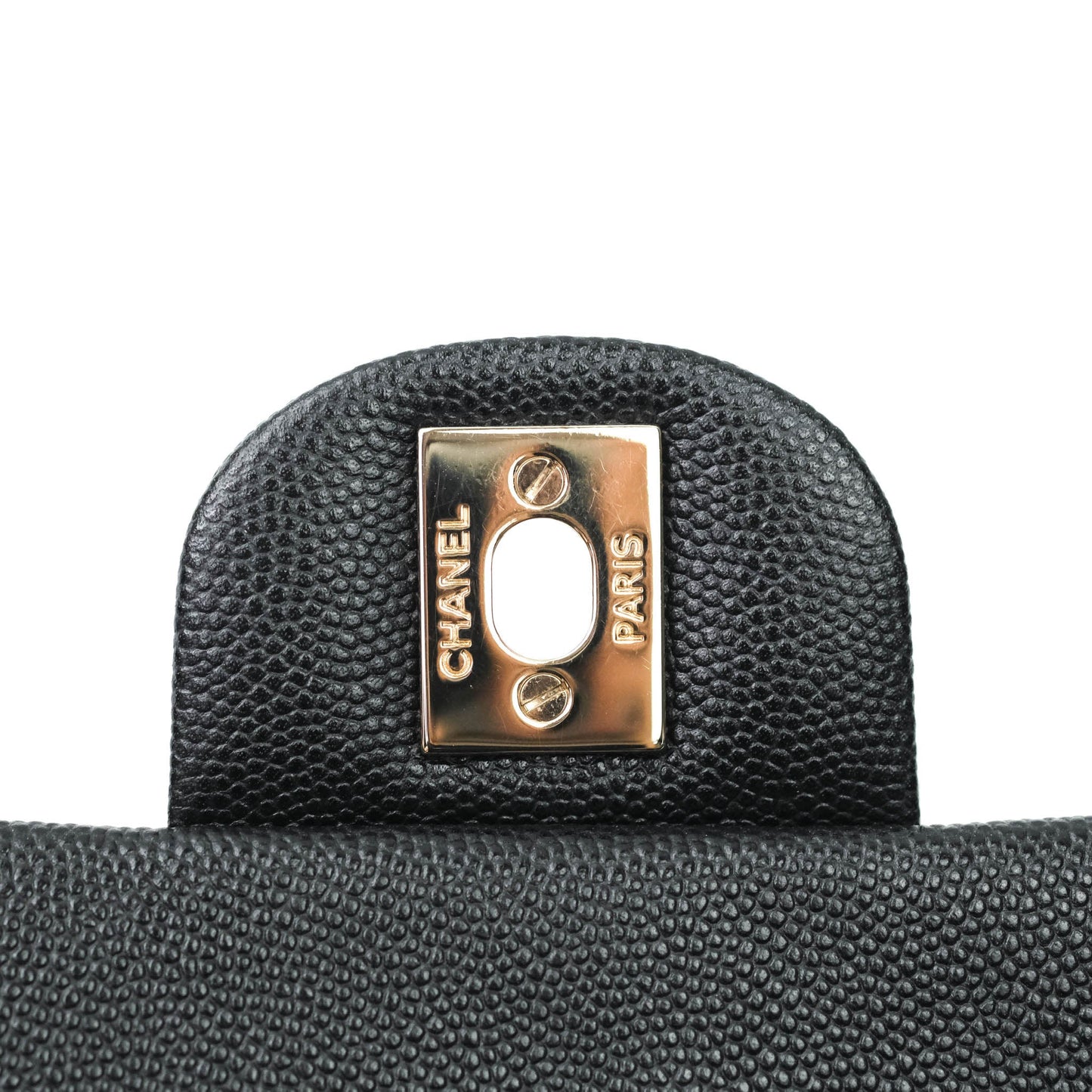 Chanel Quilted Mini Rectangular Black Caviar Gold Hardware
