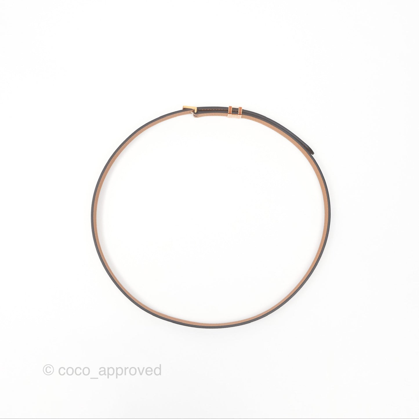Hermes Pop H 15 Belt Gold Epsom Rose Gold Hardware