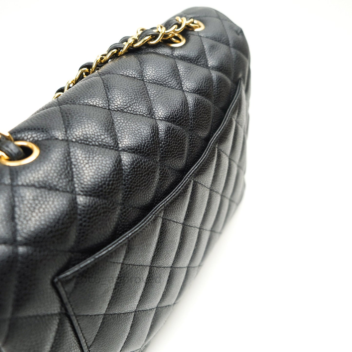 Chanel Jumbo Single Flap Black Caviar Gold Hardware⁣⁣