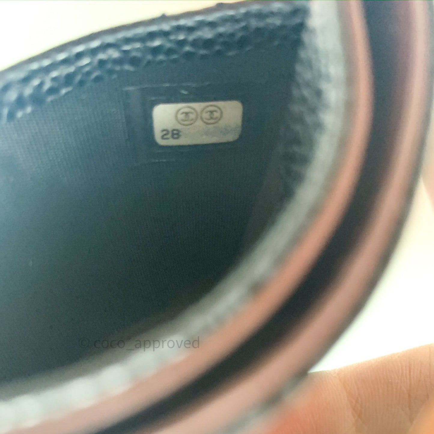 Chanel Black Classic Caviar Flat Card Holder Silver Hardware